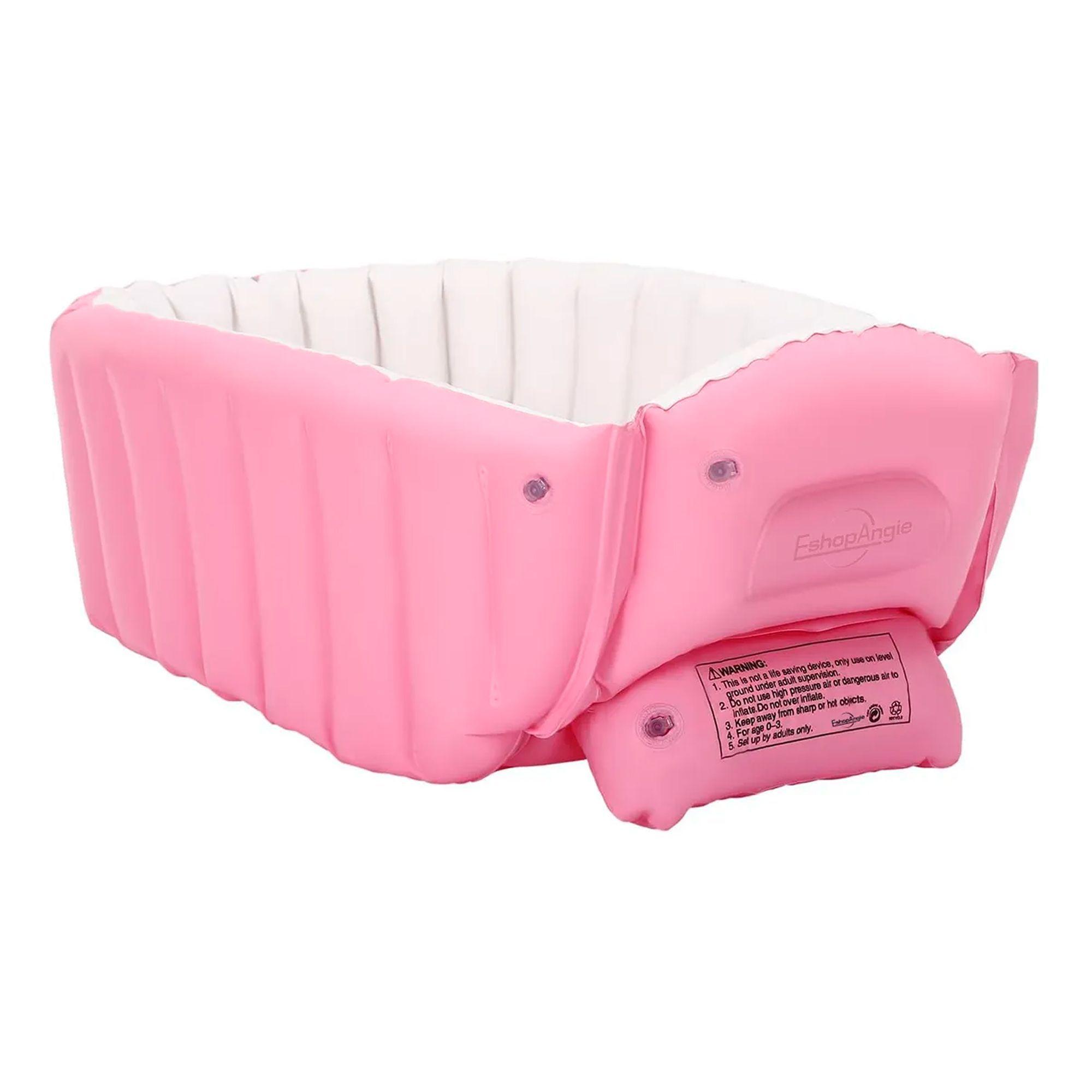 Bañera Tina Inflable Bebés Portátil Plegable Antideslizante -4