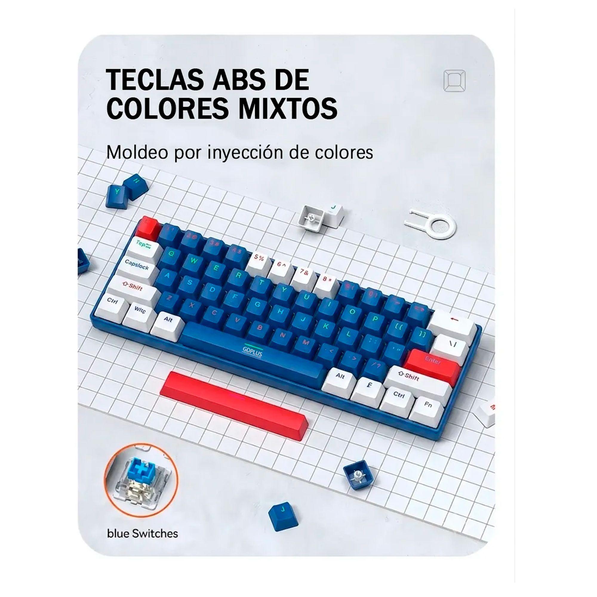 Teclado Mecanico Gamer 60 Rgb Espa ol Hot swap T60 Usb c-3