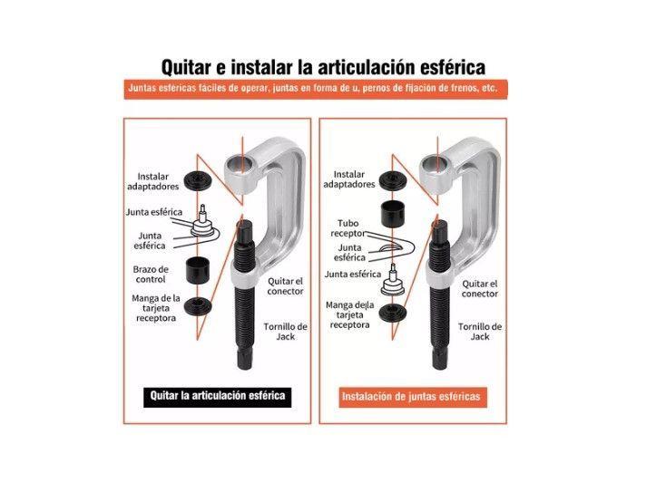 Kit De Prensa Extractor De Rótula 21pcs P/quitar E Instalar-5