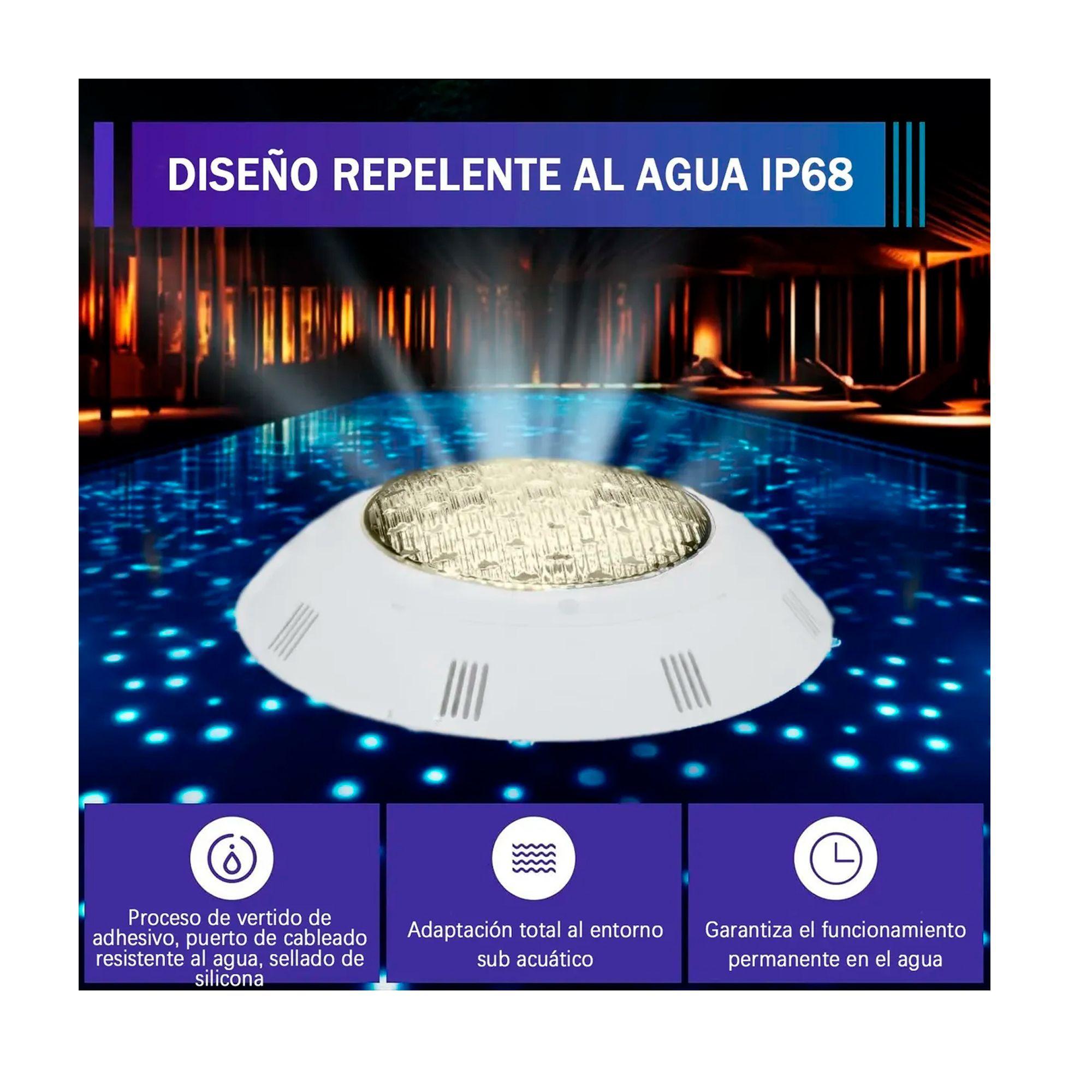 Foco Led Piscina Subacuatico 18w Luz Calida Sobreponer-4