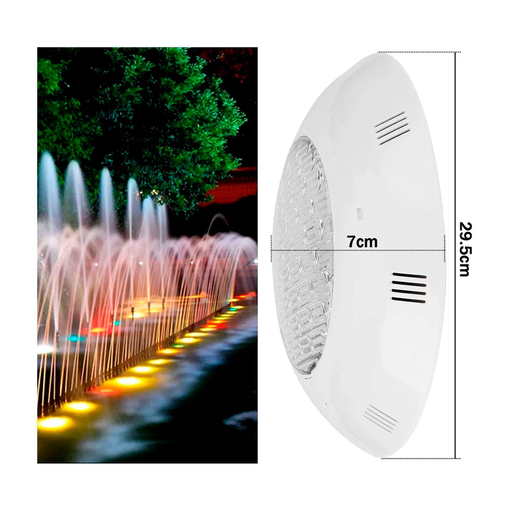Foco Led Piscina Subacuatico 18w Luz Calida Sobreponer-7