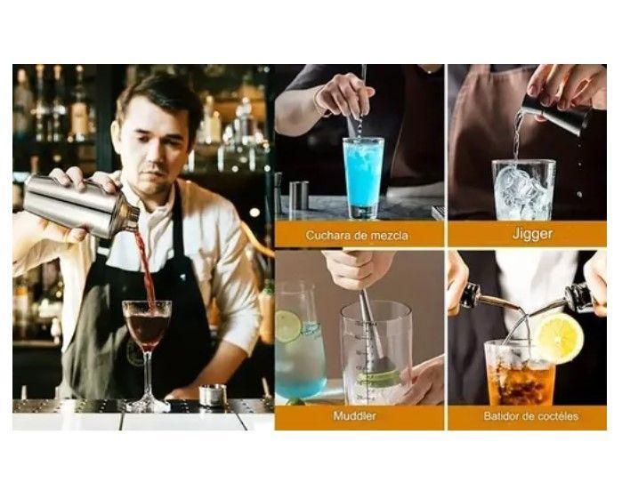 Kit De Utensilios De Coctelería C/coctelera De 750ml, 12 Pzs-5