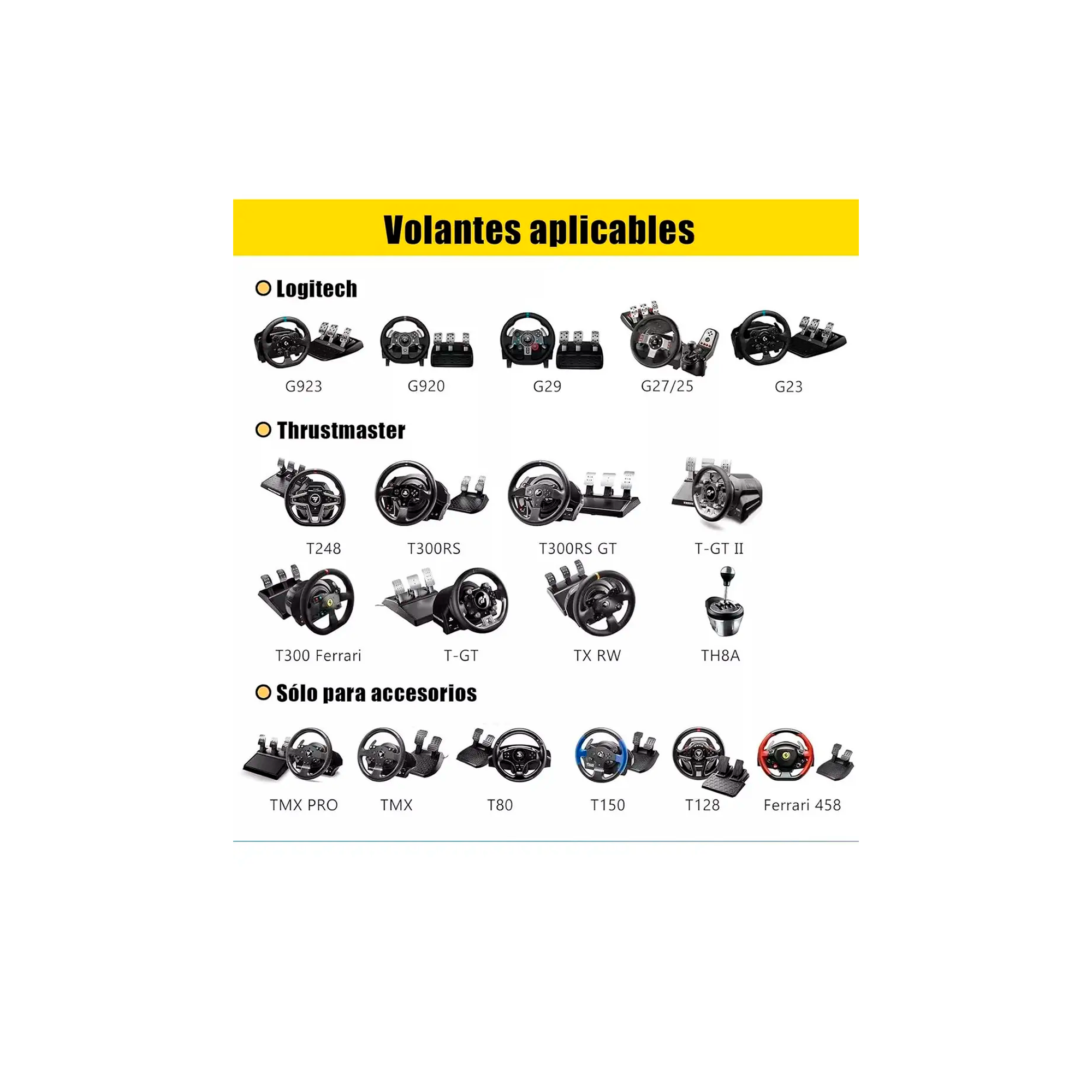 Soporte Volantes Para Thrustmaster Fanatec Logitech G29-1