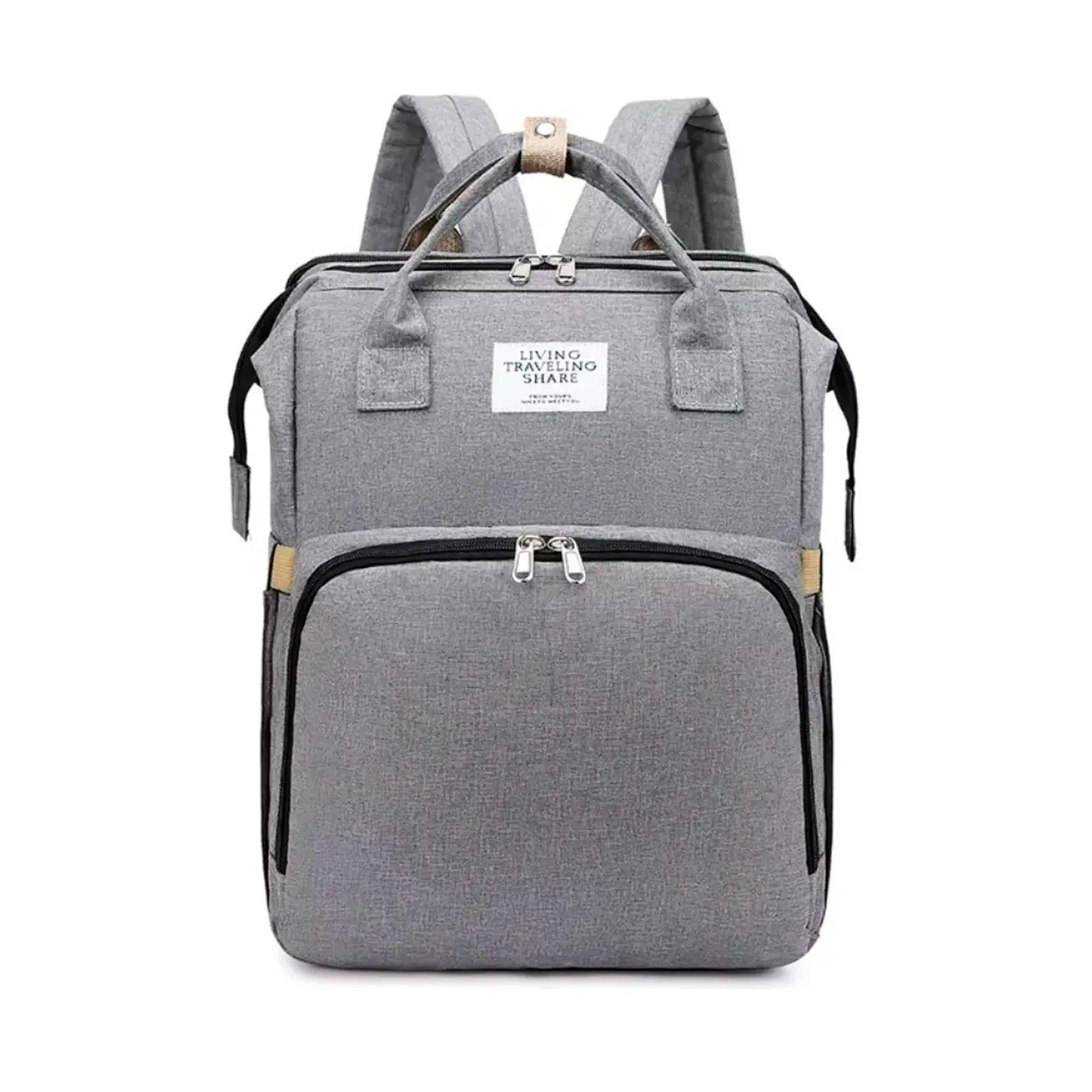 Bolsa Mochila De Pañales Para Mamá Cama De Bebé Plegable-1