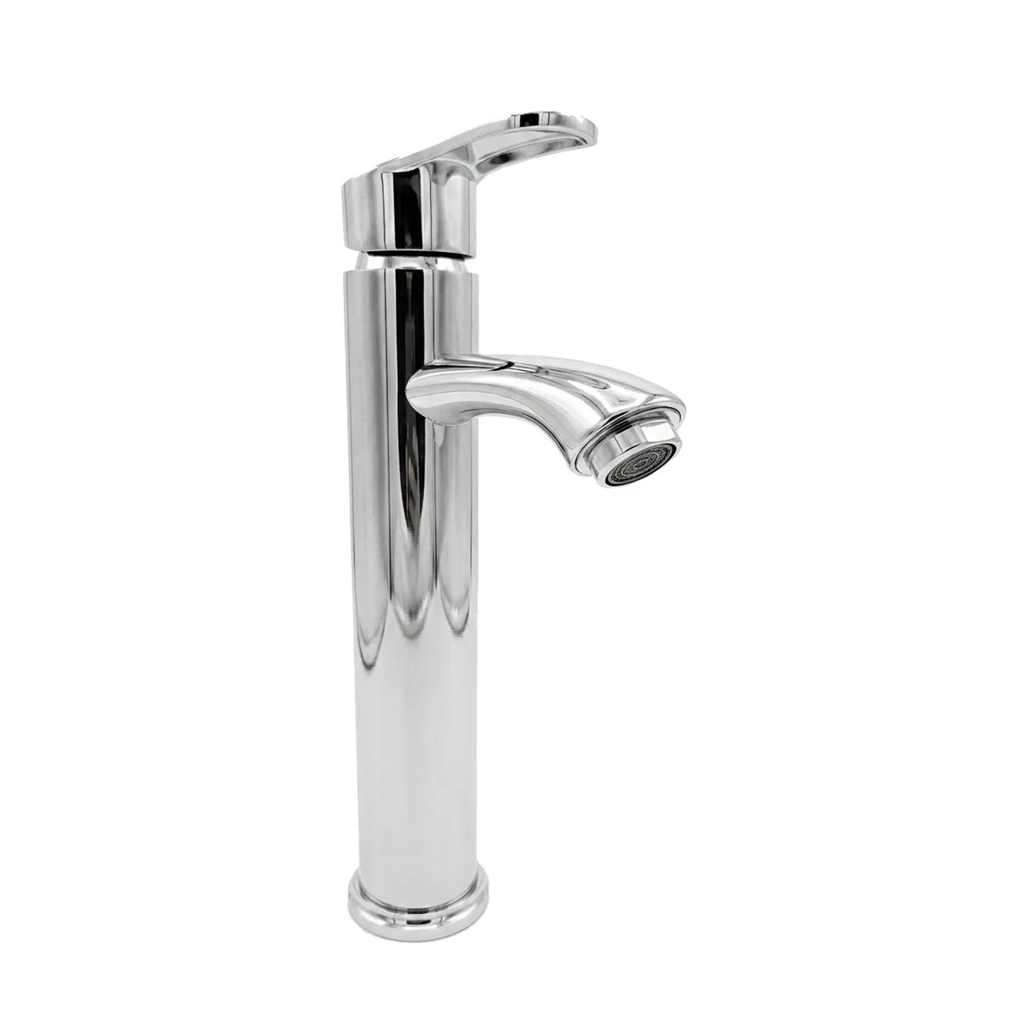 Llave Monomando Alto Lavatorio Bano Inoxidable Lavamano-1