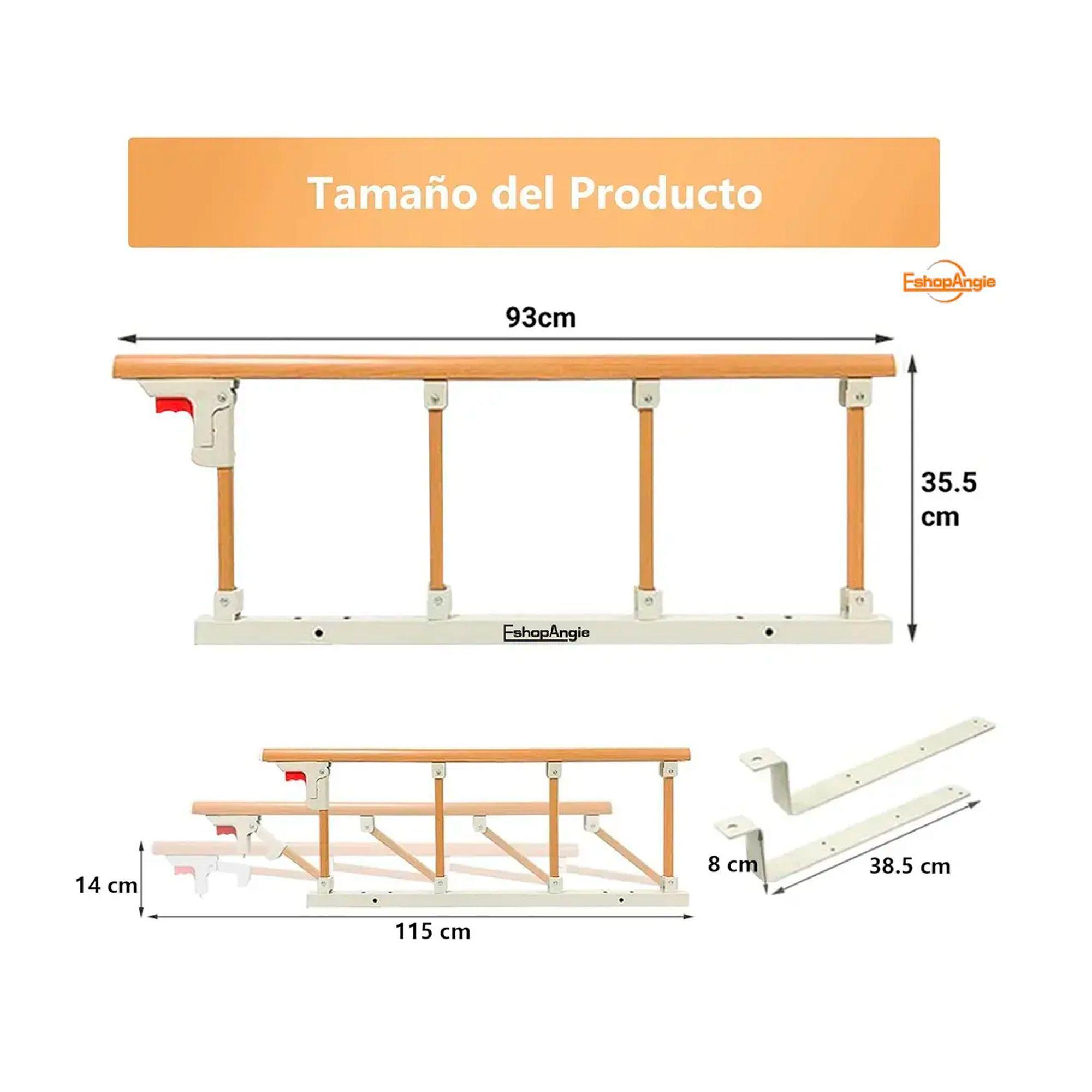 Baranda De Cama Lateral Antica da Para Cuidado Adulto Mayor-5