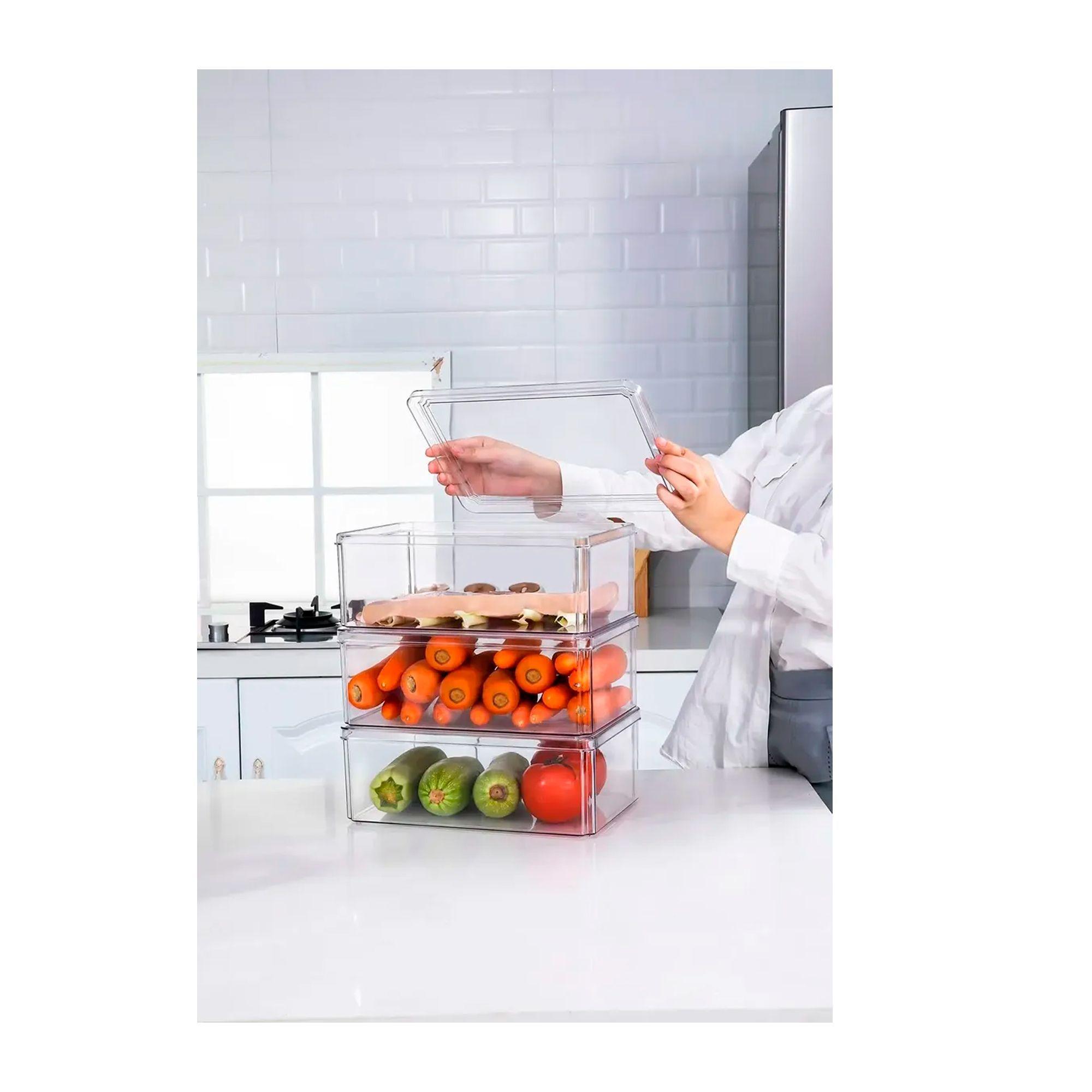 Organizador Refrigerador Cocina Set 7 Contenedores Con Tapa-4