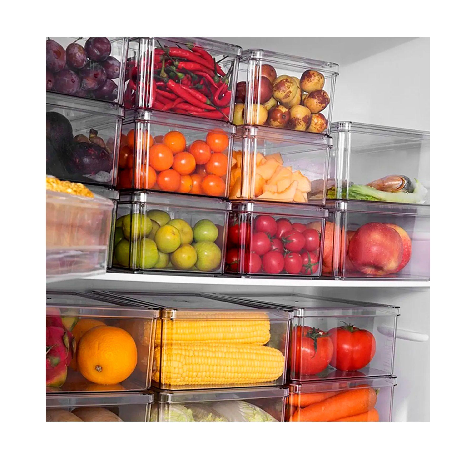 Organizador Refrigerador Cocina Set 7 Contenedores Con Tapa-7