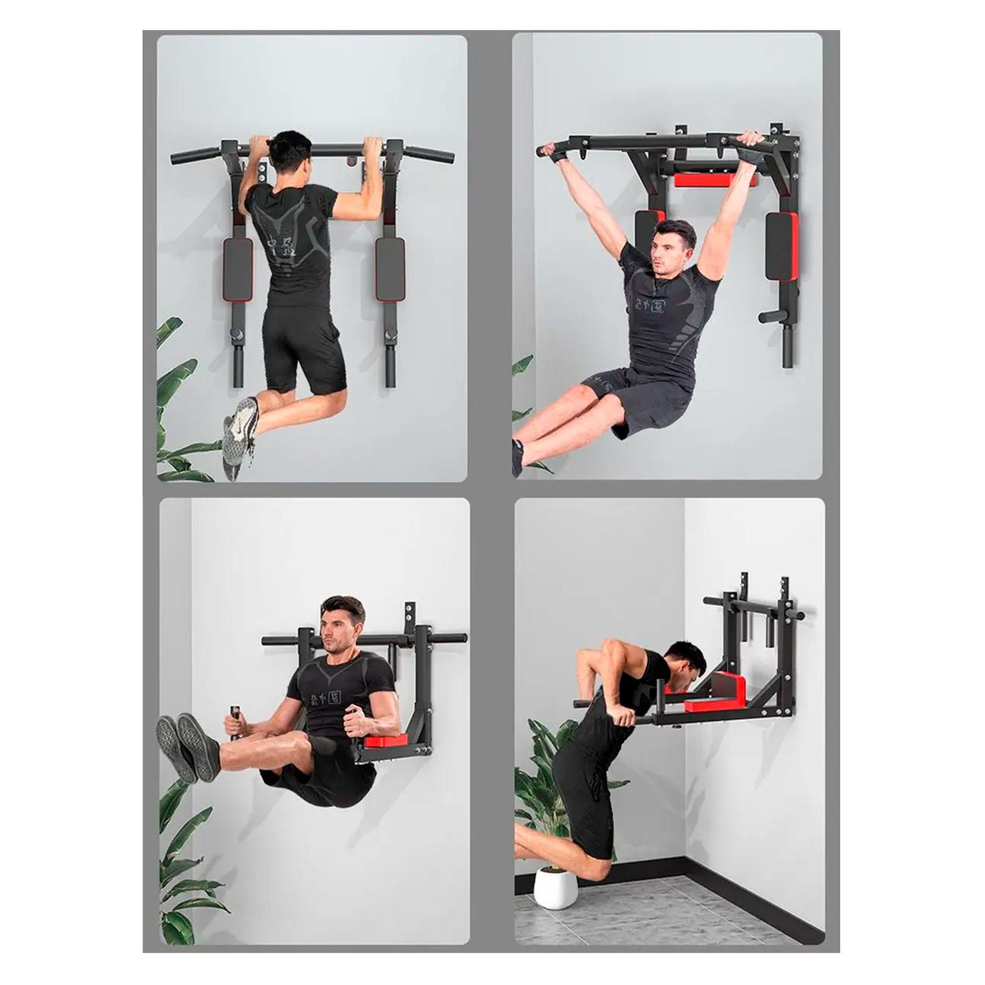 Barra Dominadas Ejercicios Multifuncional Pared Gym 8 En 1-5
