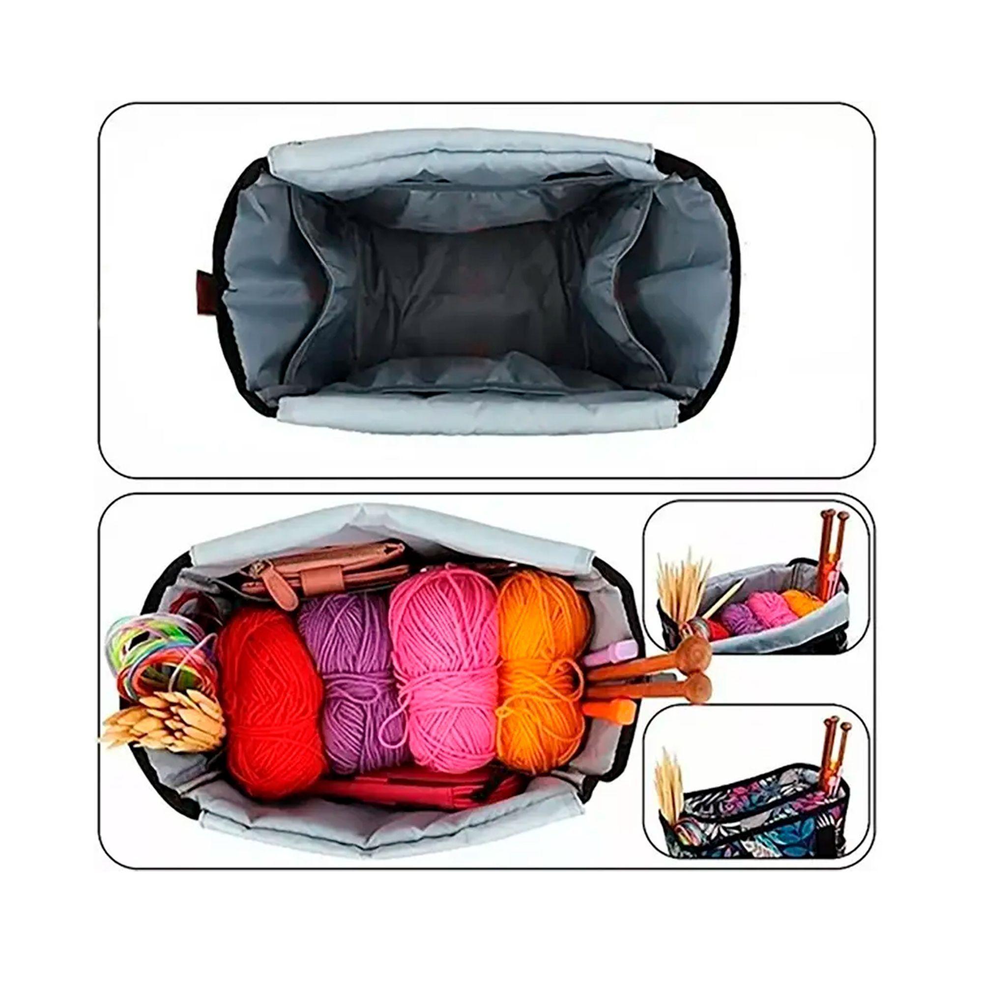 Bolso Organizador De Hilos lana crochet Tejidos-3