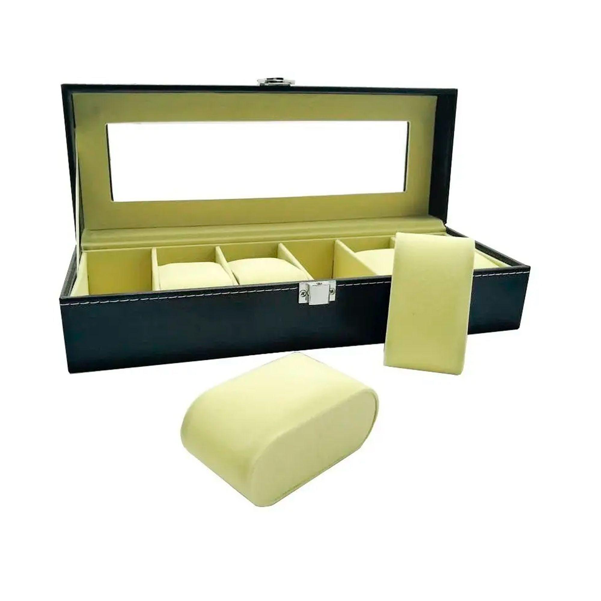 Caja De Relojes Organizador Para 6 Unidades, Regalo Hombre-3