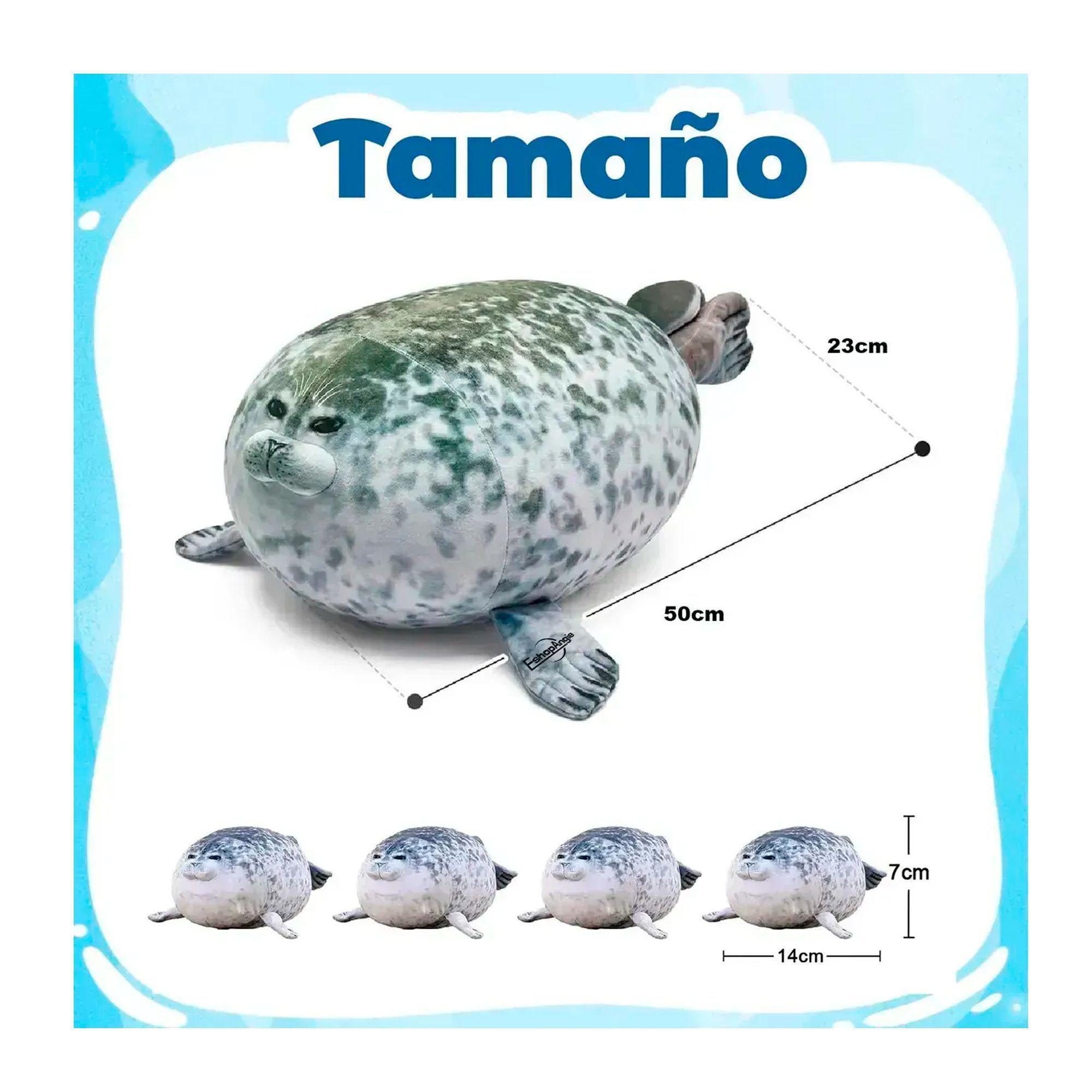 Peluche Foca Guatona Suave De 50 Cm 4 Foquitas Bebes-6