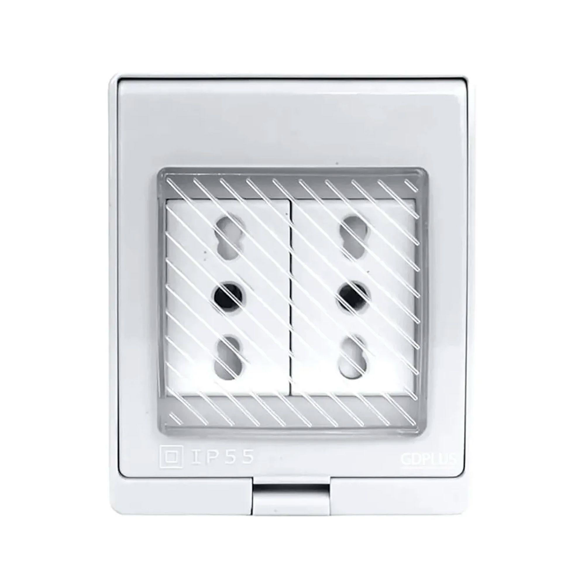 Tomacorriente Doble Hydrobox Exterior Ip55 10/20a 250v-3