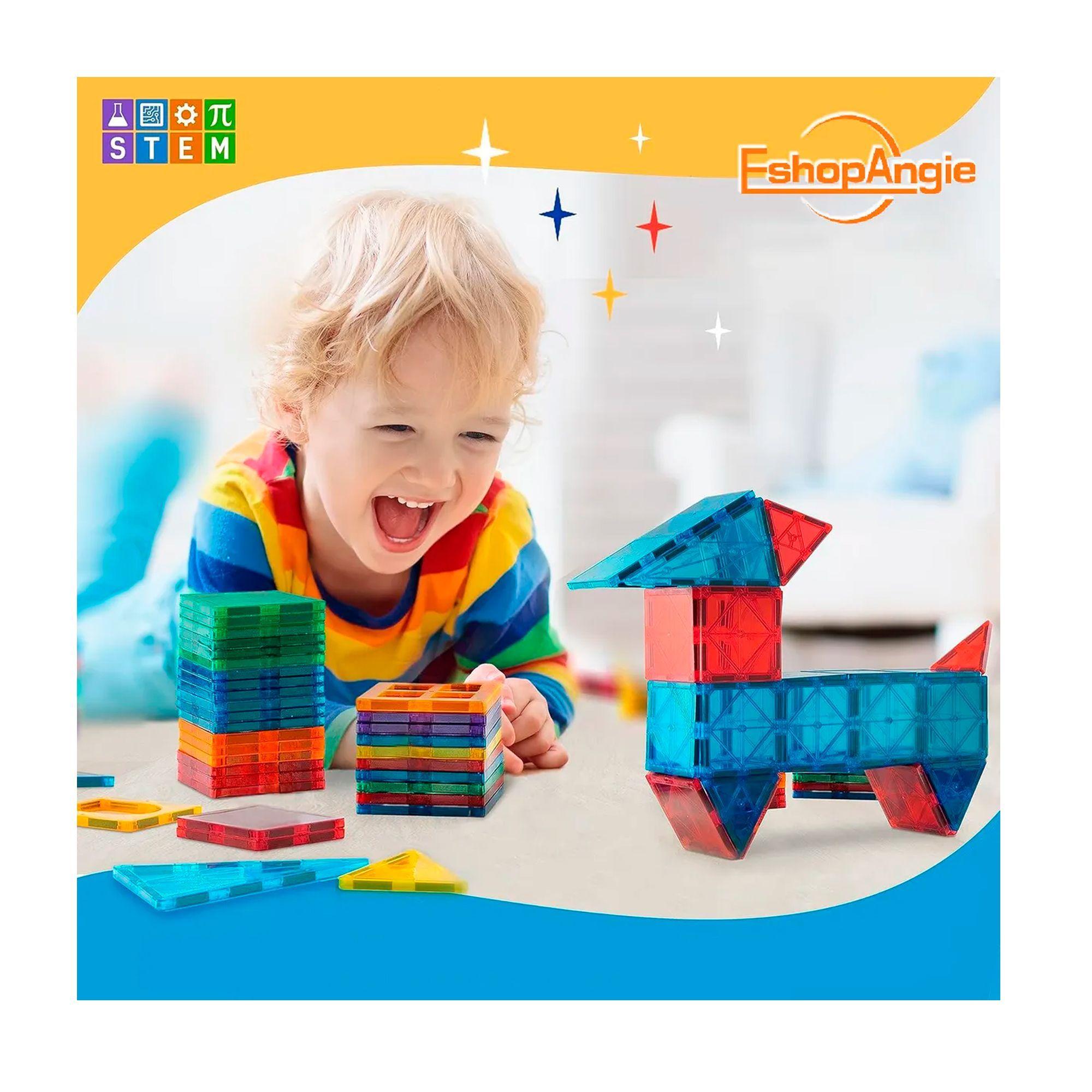 Juego De Bloques De Construcción Magnéticos 3d 88 Piezas-2