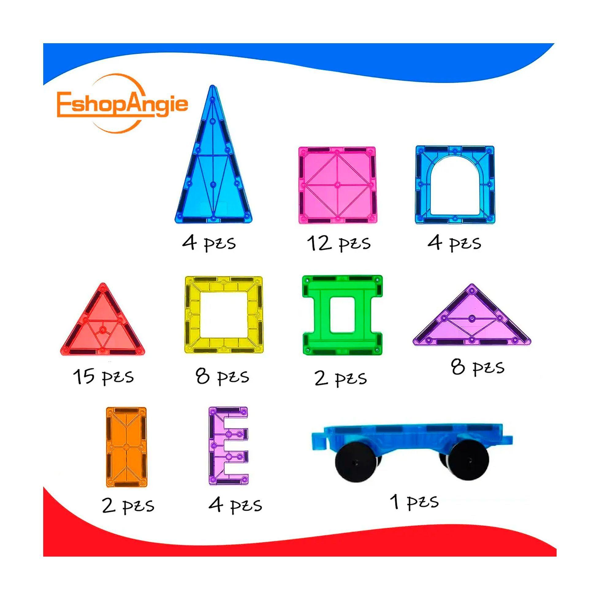 Juego De Bloques De Construcción Magnéticos 3d 88 Piezas-5