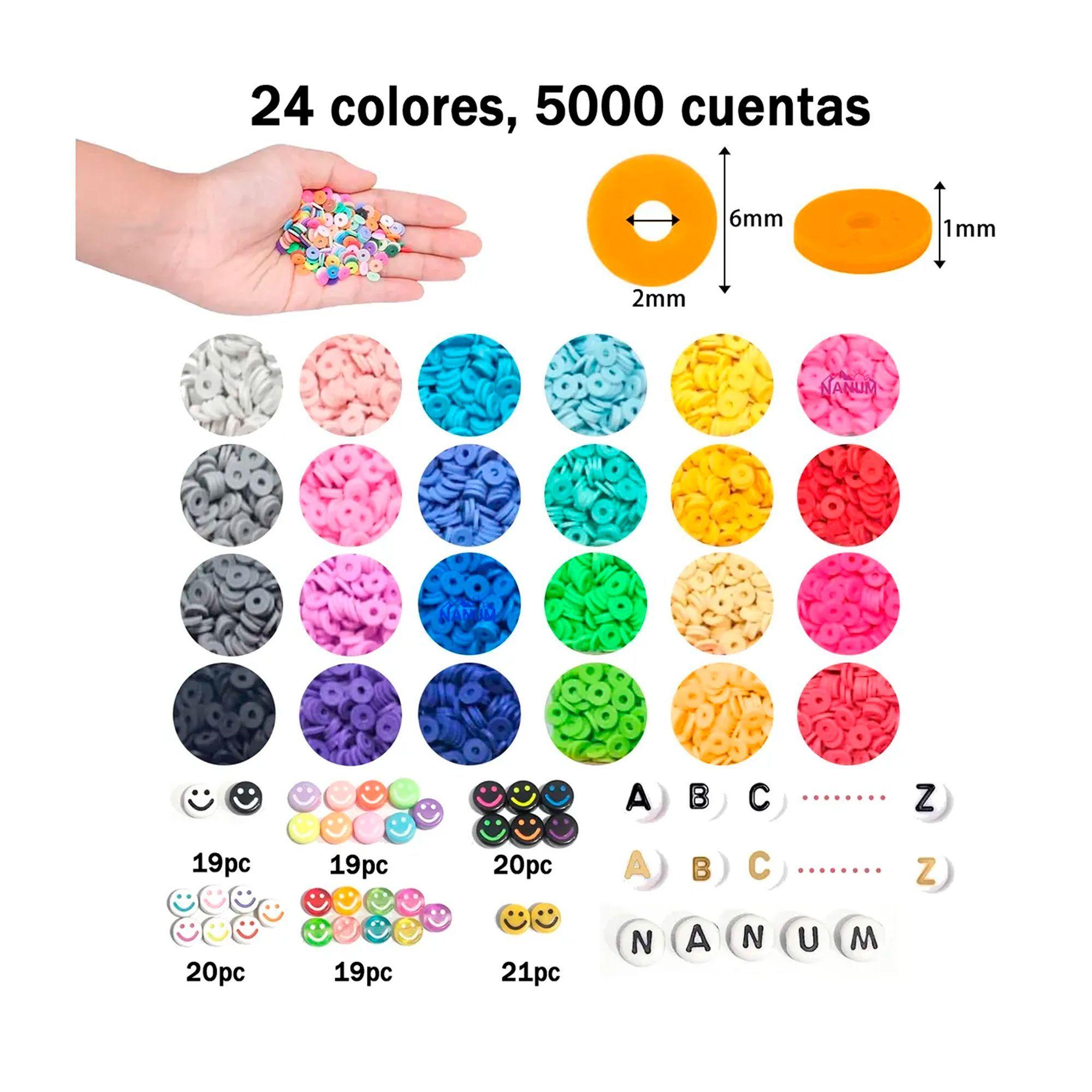 Kit Para Hacer Pulsera Cuentas Mostacillas Letras 24 Colores-2