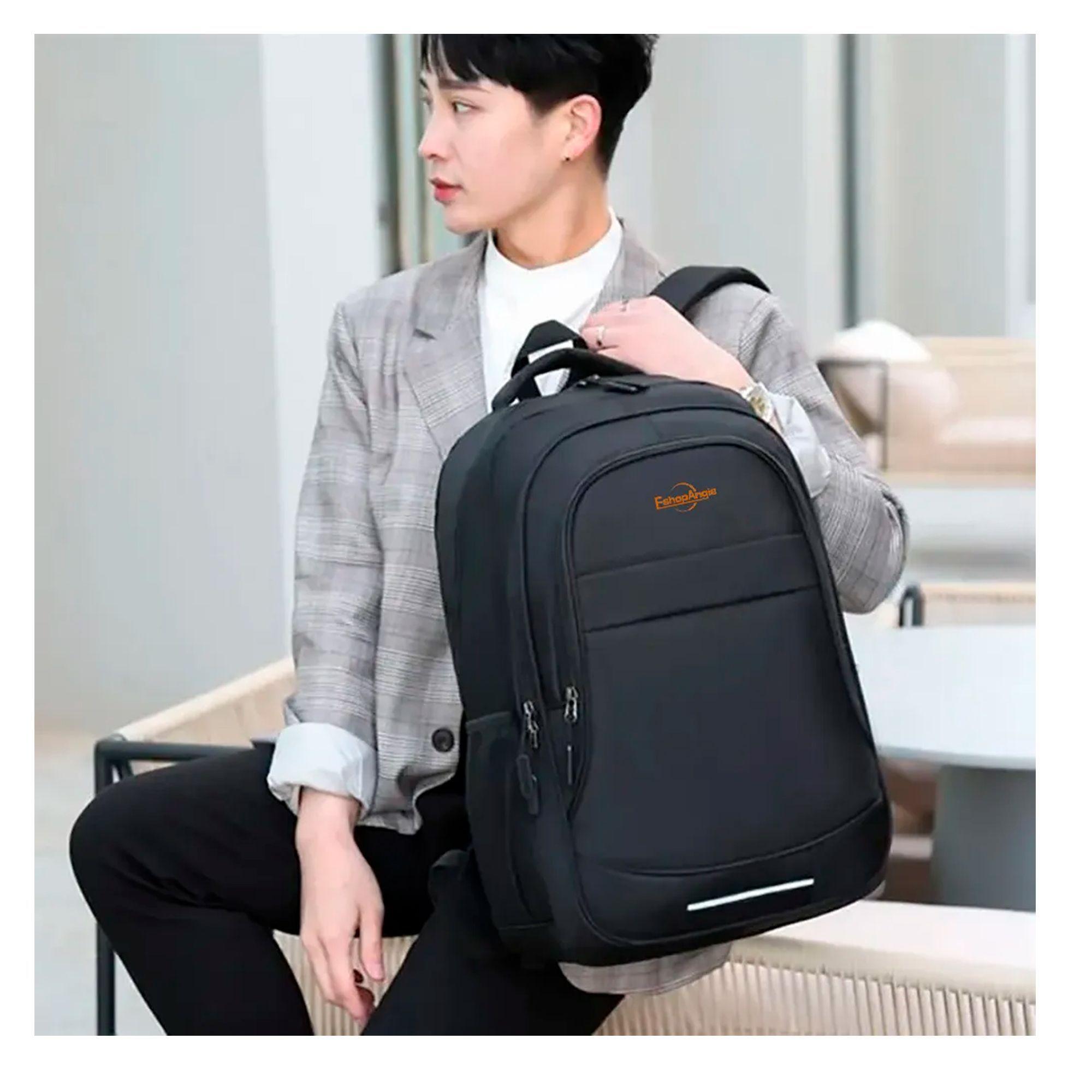 Mochila De Gran Capacidad Impermeable Negro-2