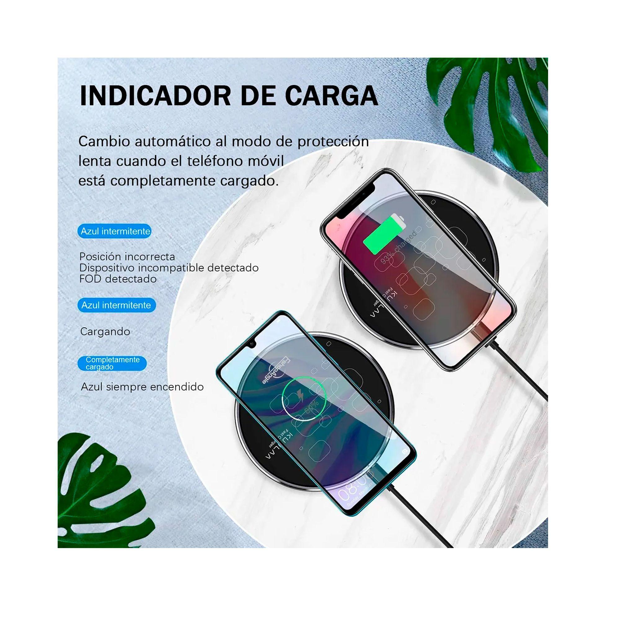 Cargador Inalambrico Carga Rapida Kuulaa 15w Qi Universal-3