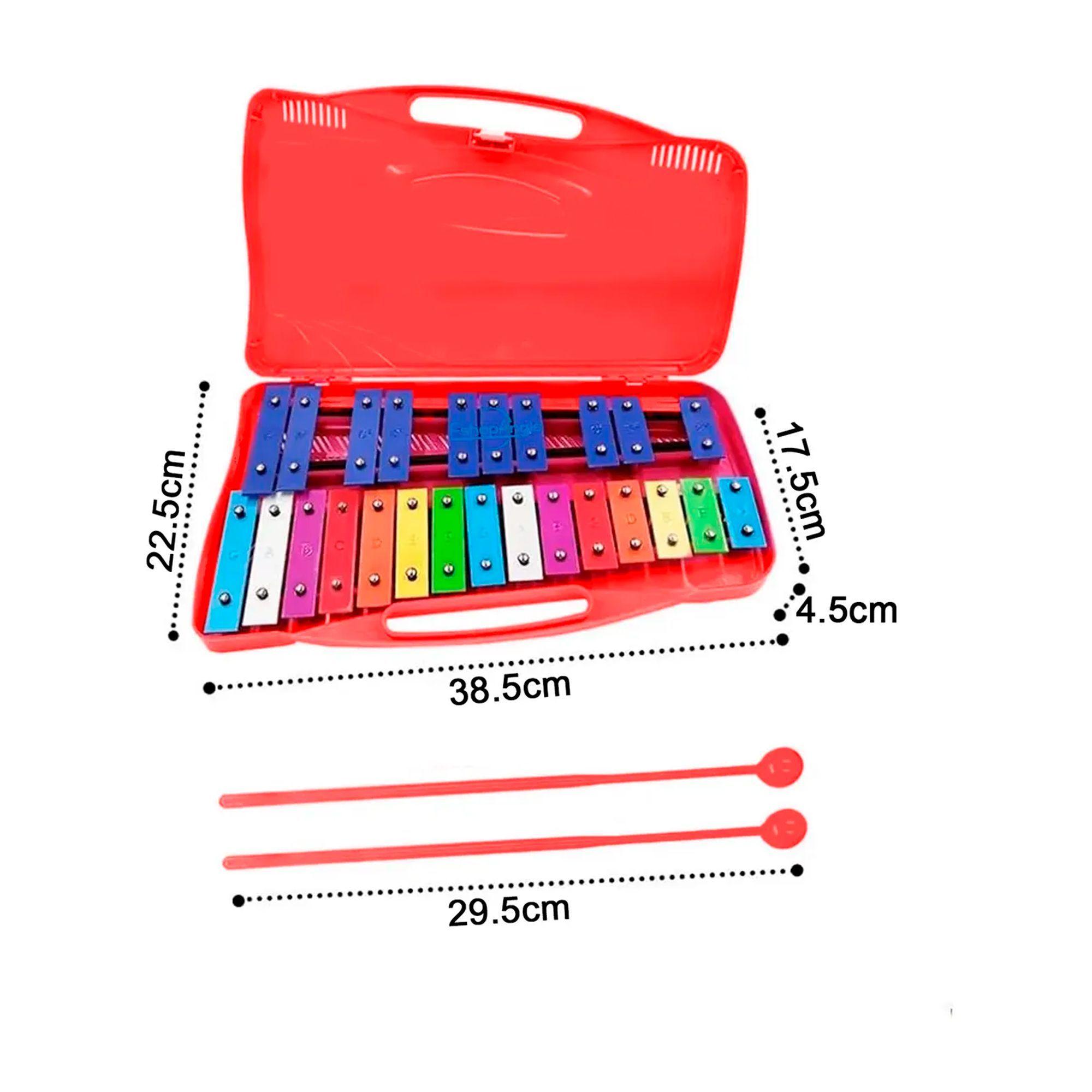 Metalófono Cromático Xilófono  Con Maleta-4