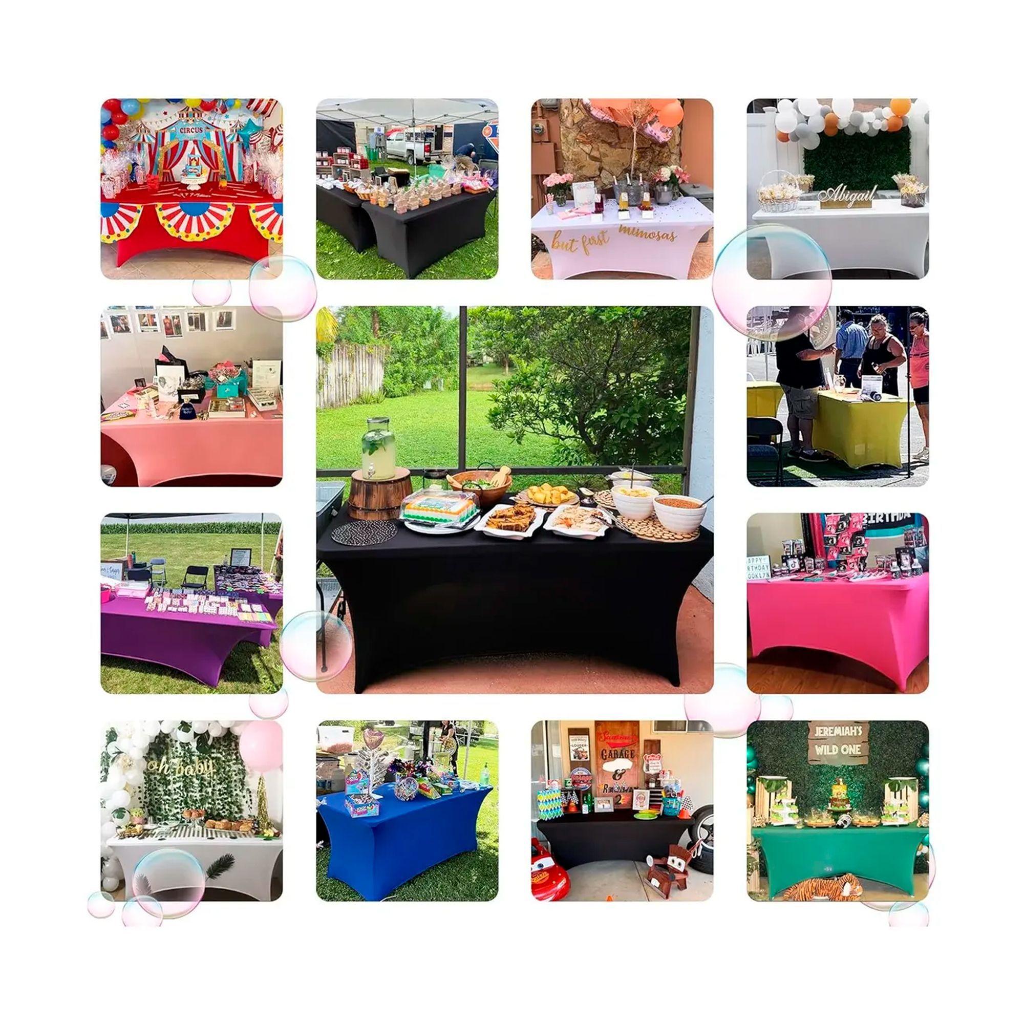 Funda De Mantel Tela Spandex 18*76*76 Cm Para Evento-3