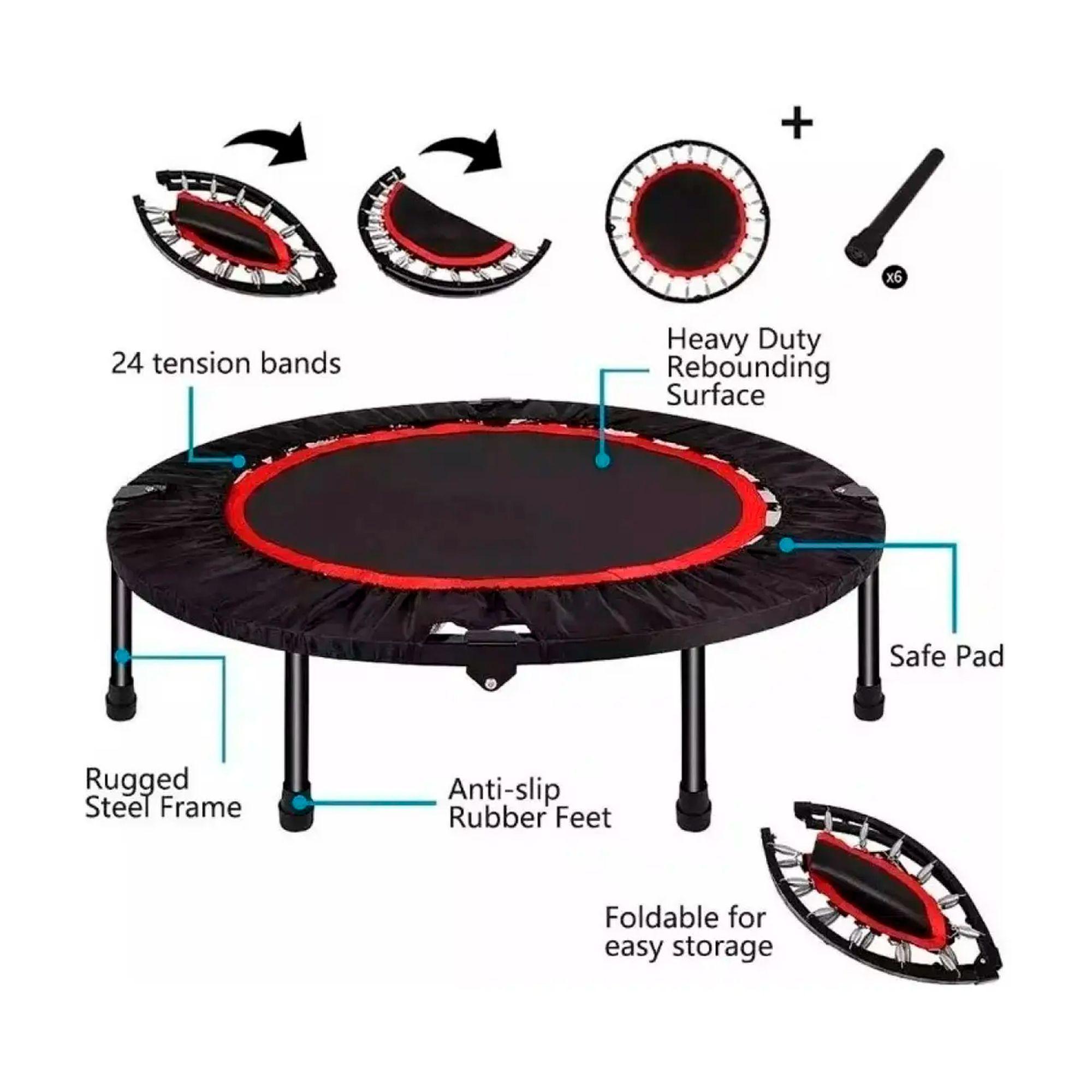 Trampol n Home Fitness Plegable 100cm Cama El stica Port til-3