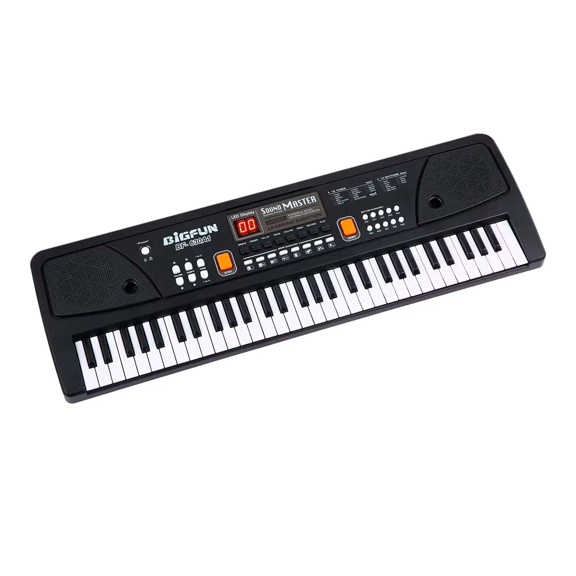Piano Teclado Musical El ctrico De 61 Teclas Micr fono-0