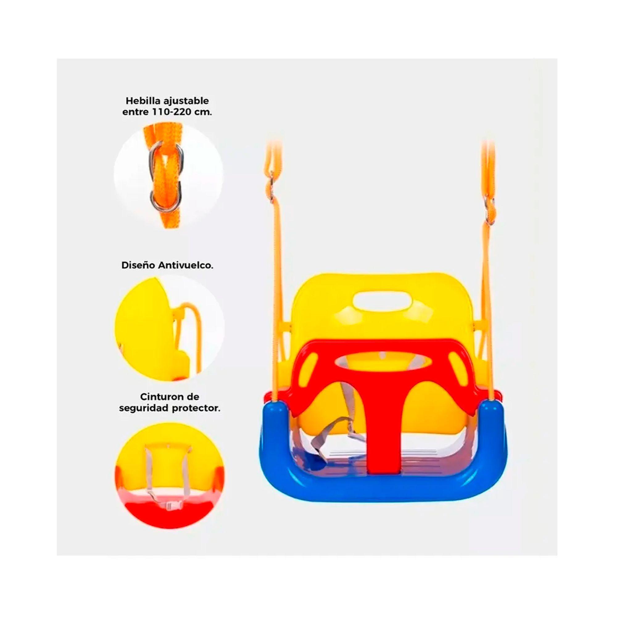 Columpio Silla 3 En 1 Ajustable Portátil Niños Asiento Bebé-0