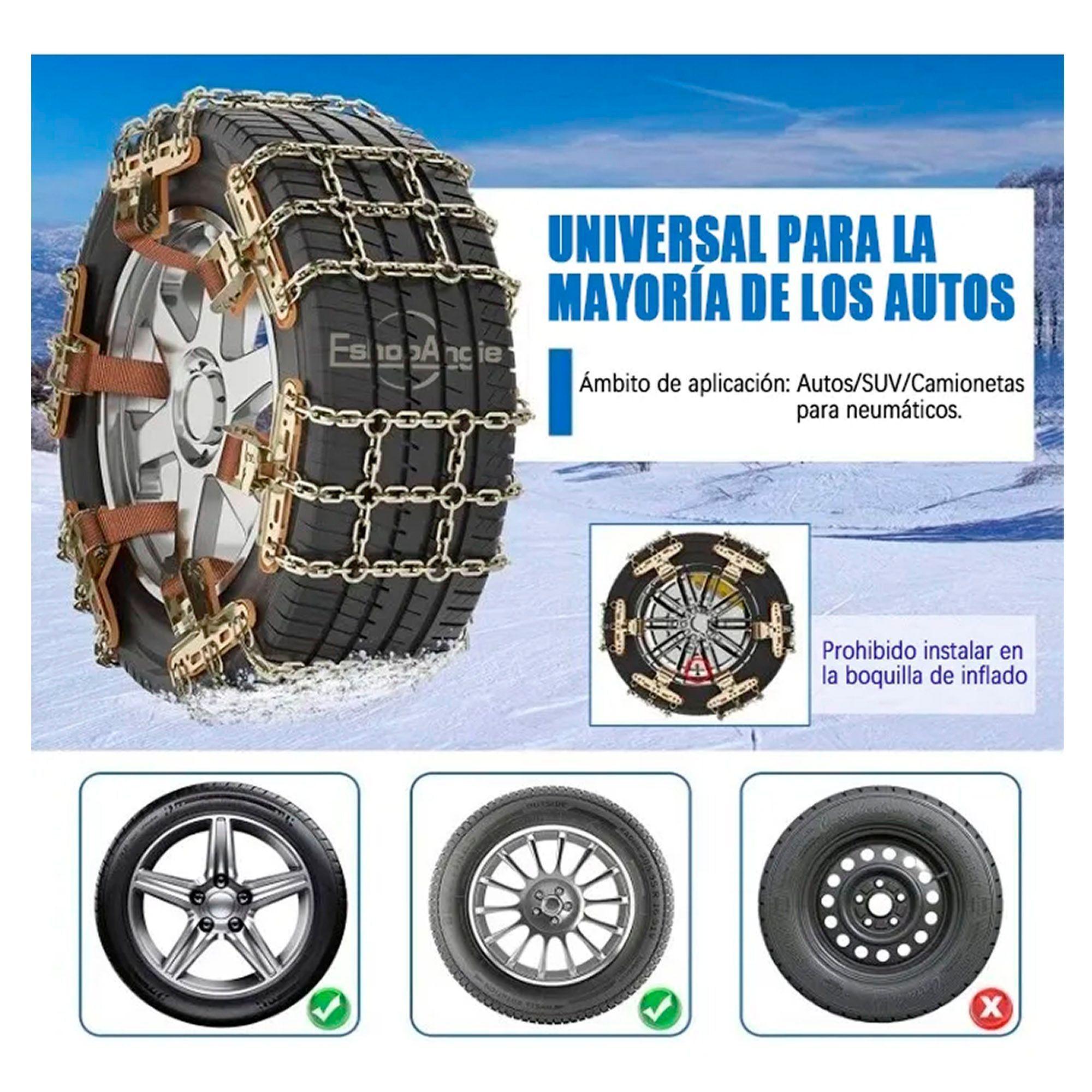 Set 6u Cadena Neumático Antideslizante Nieve Barro Universal-3