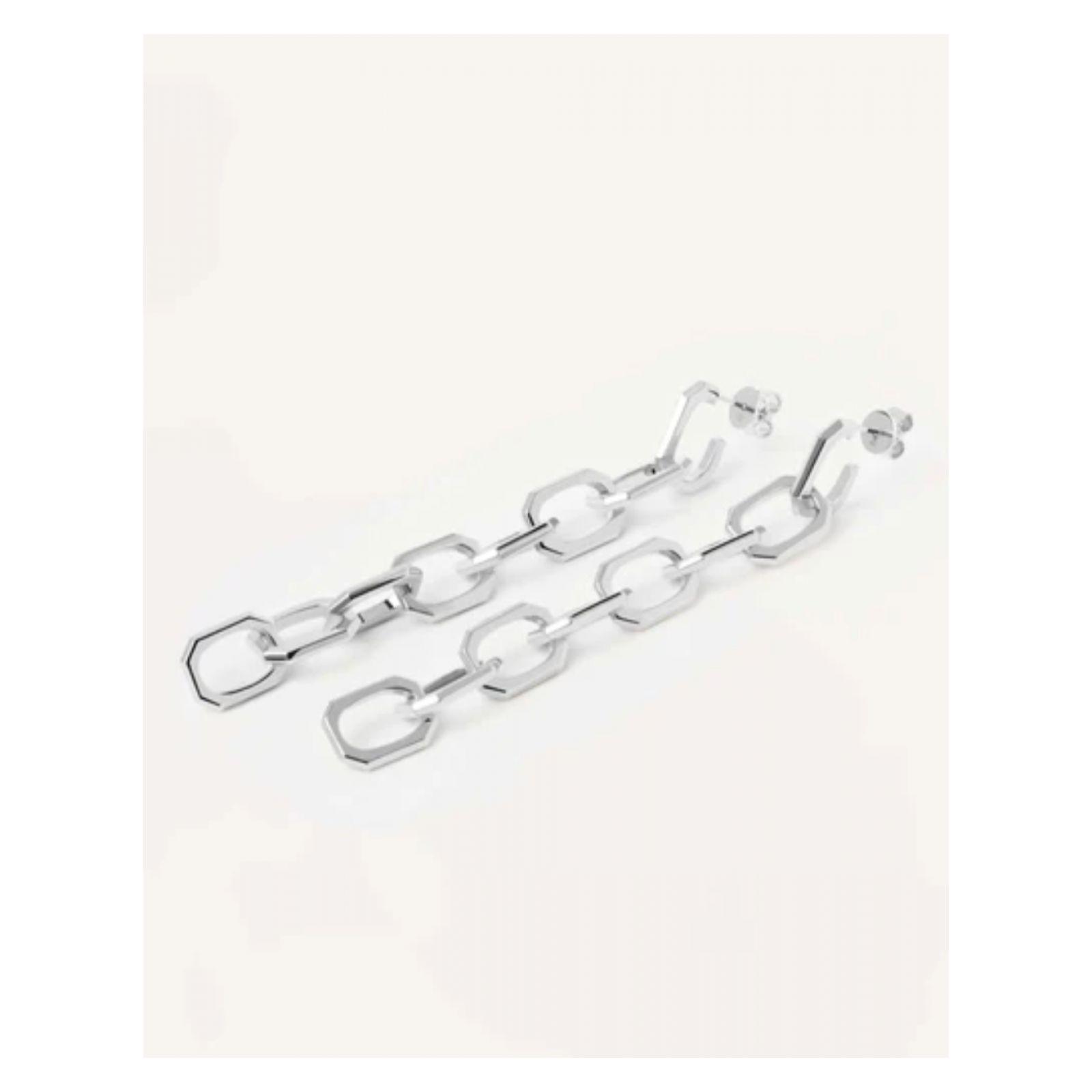 Aretes PDPaola Ar02-418-U Plateado Mujer-0