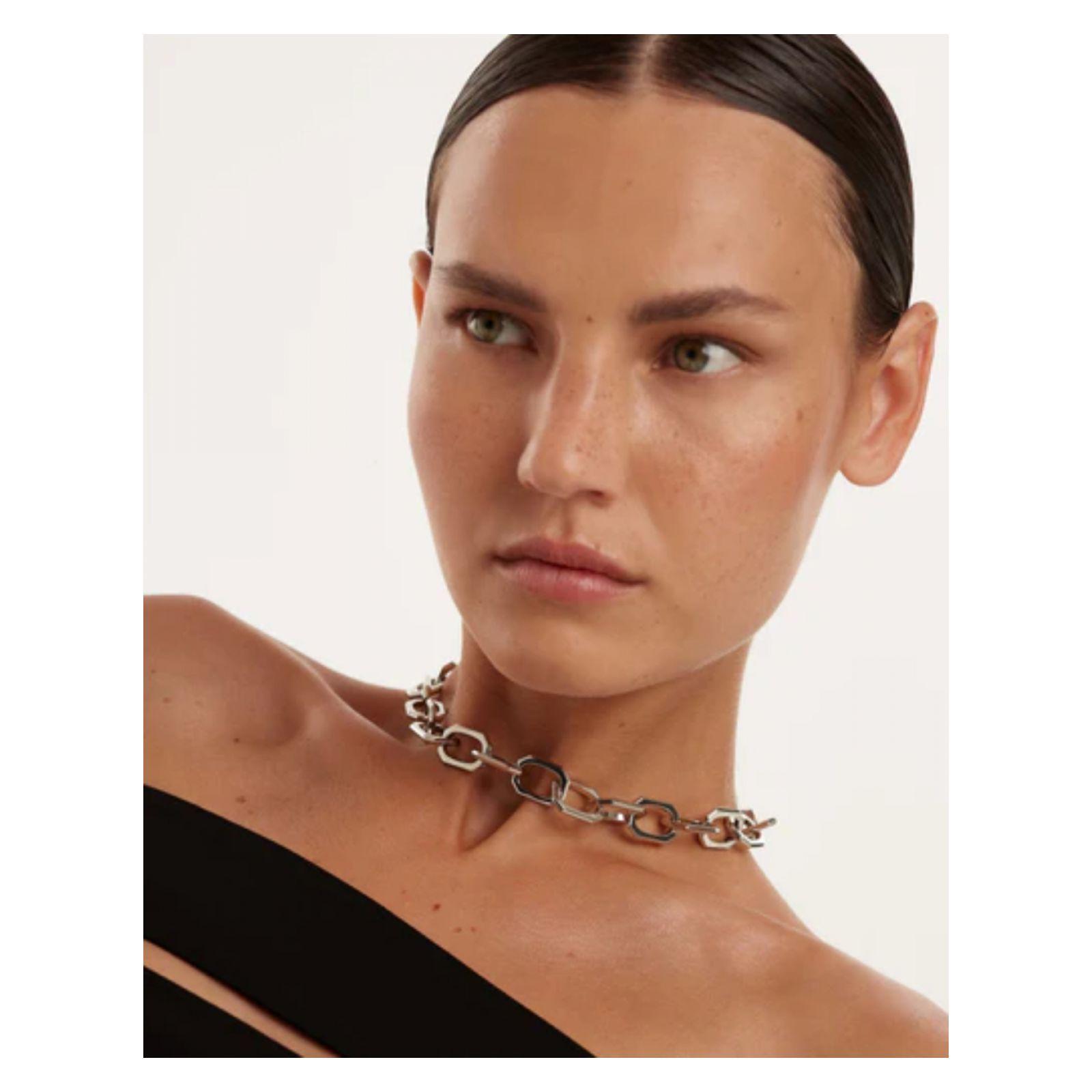 Collar PDPaola Co02-381-U Plateado Mujer-1