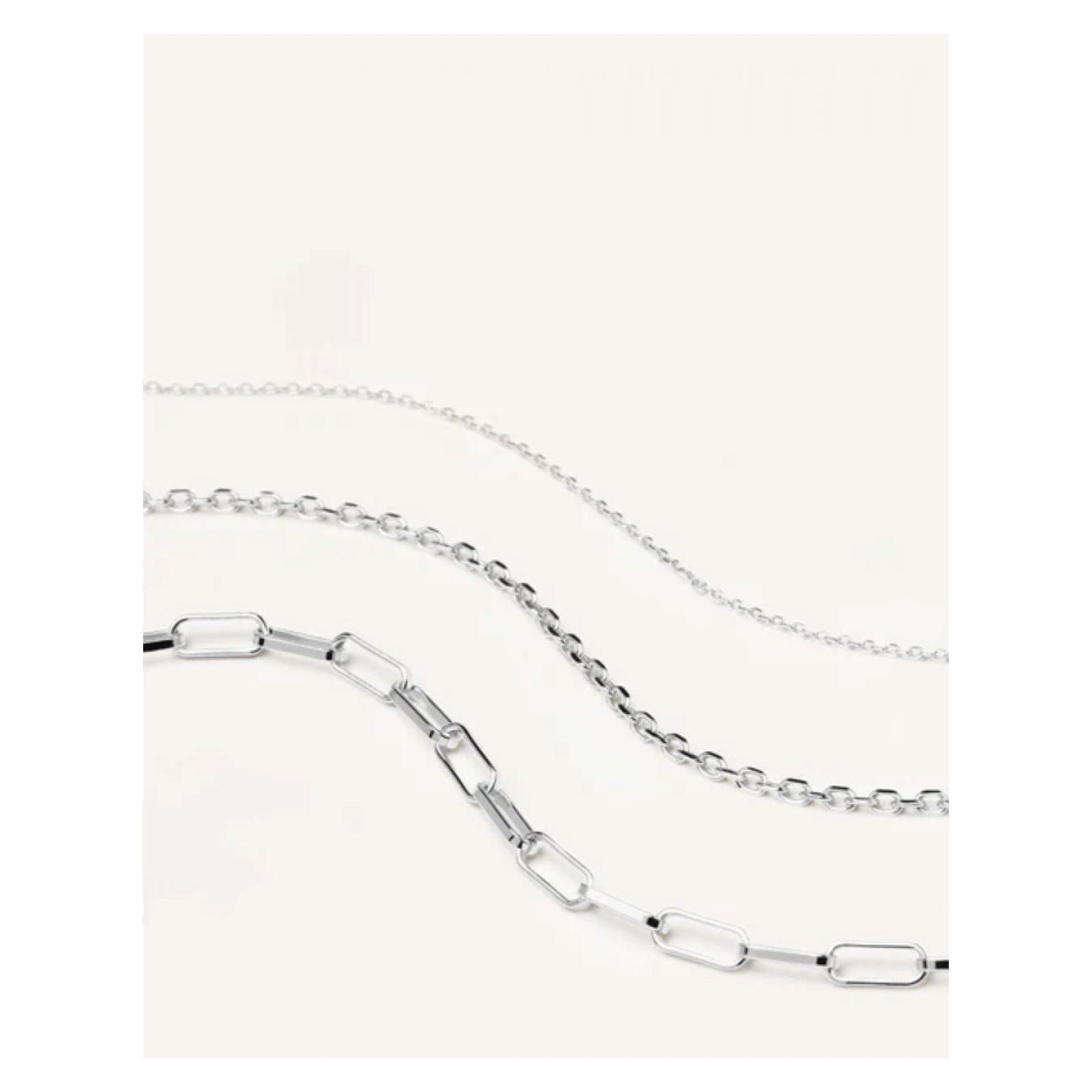 Collar PDPaola Bu02-021-U Plateado Mujer-0