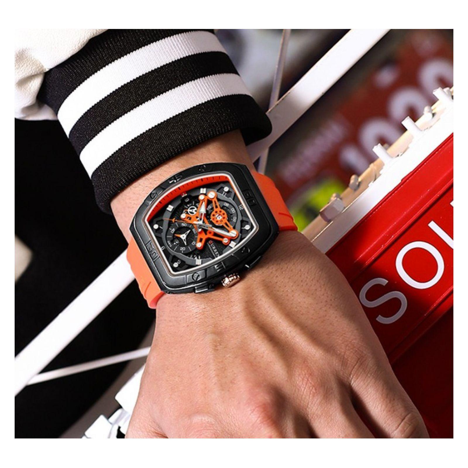 Reloj Curren KREd8702 8443 Cuarzo Naranjo-3