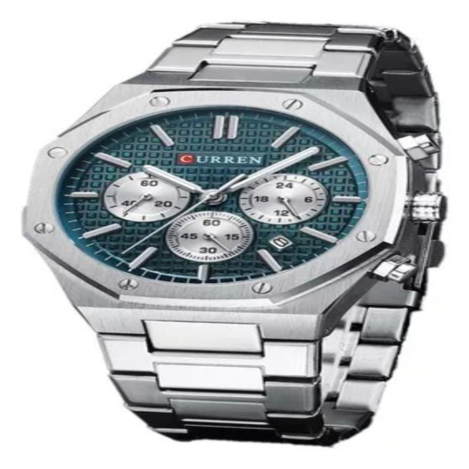 Reloj Curren KRED8402 Cuarzo Plata-2