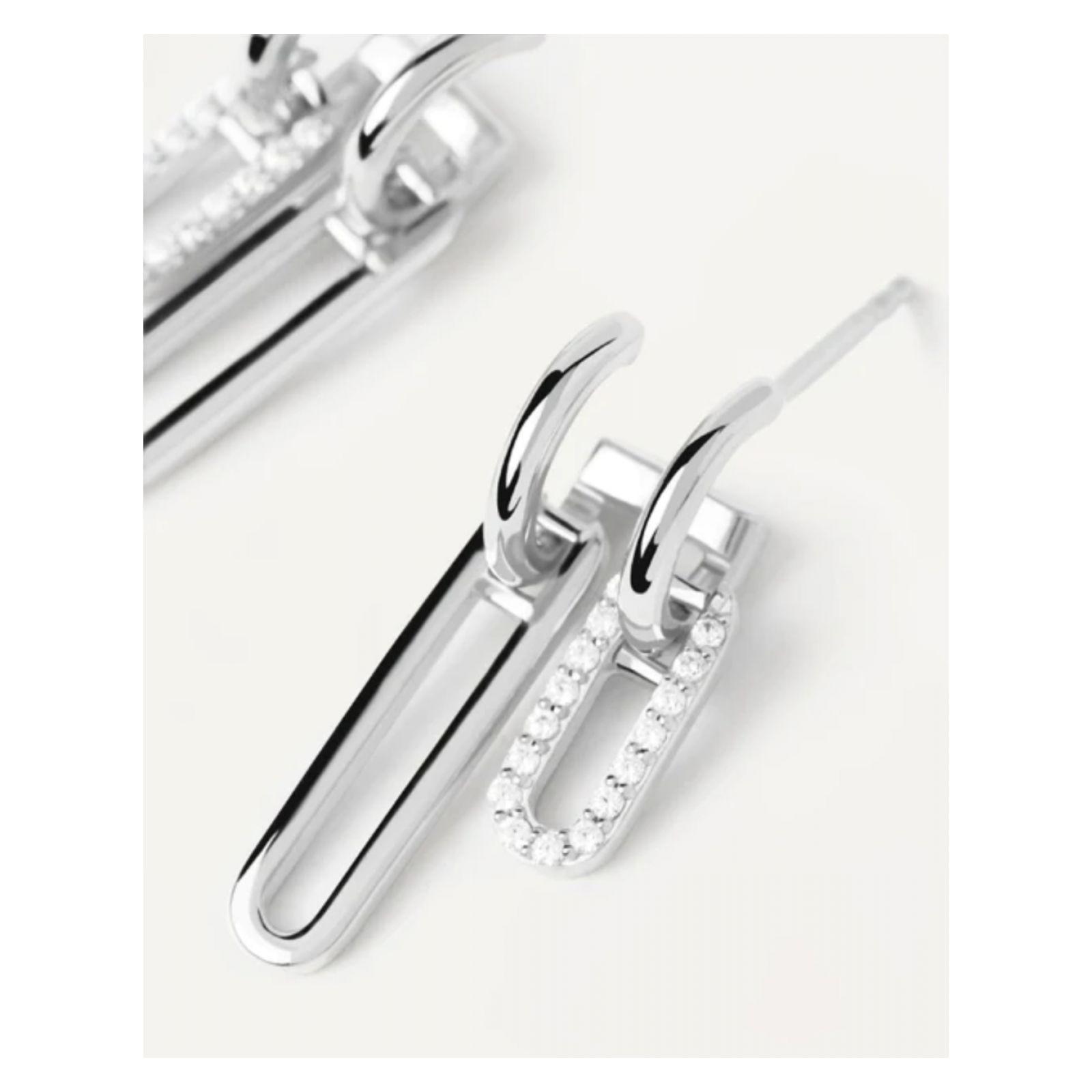 Aretes PDPaola Ar02-828-U Plateado Mujer-1