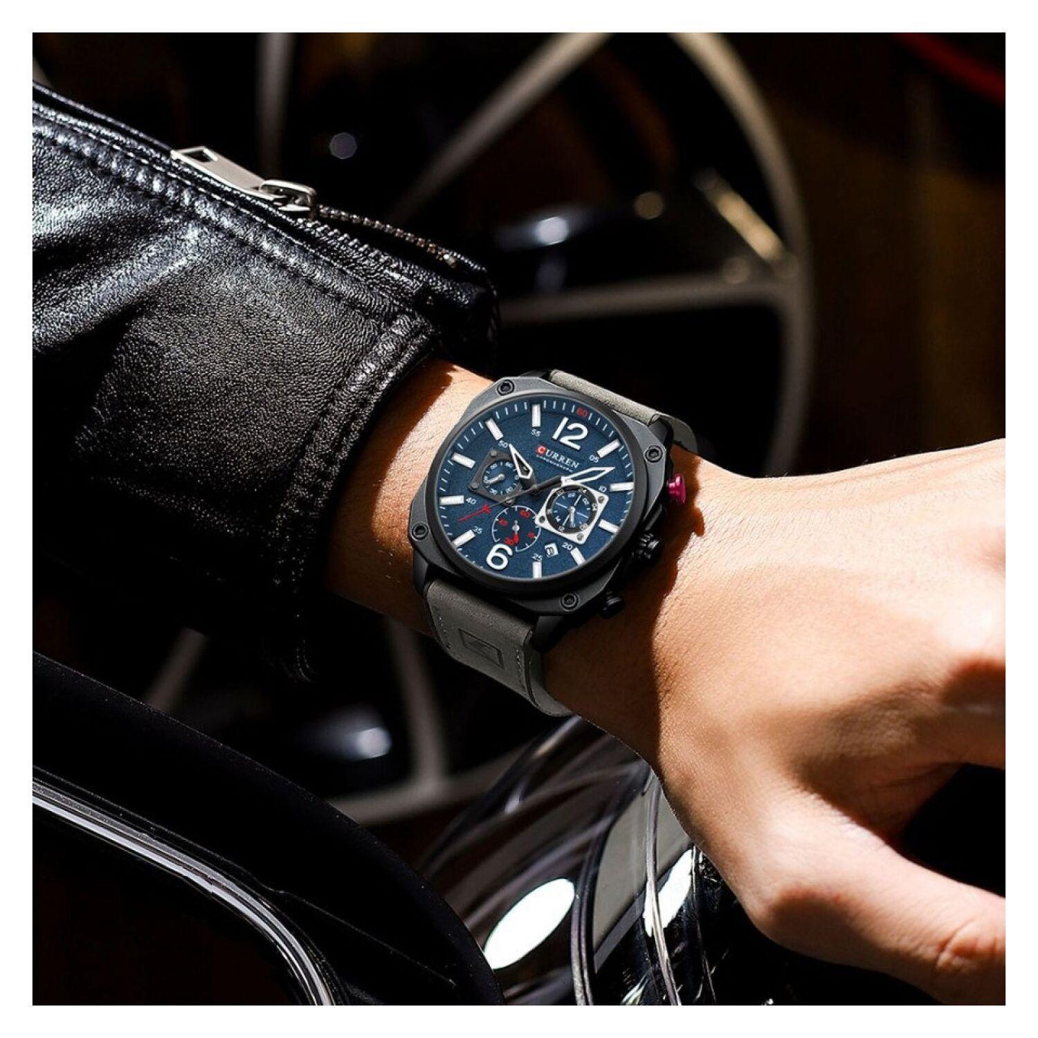 Reloj Curren KREd360103 8398 Cuarzo Gris-3
