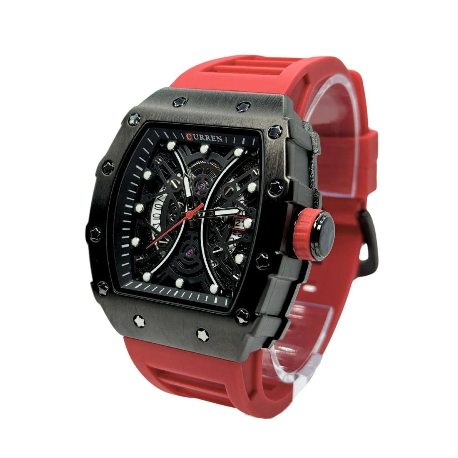 Reloj Curren KRED8003 Cuarzo Rojo-4