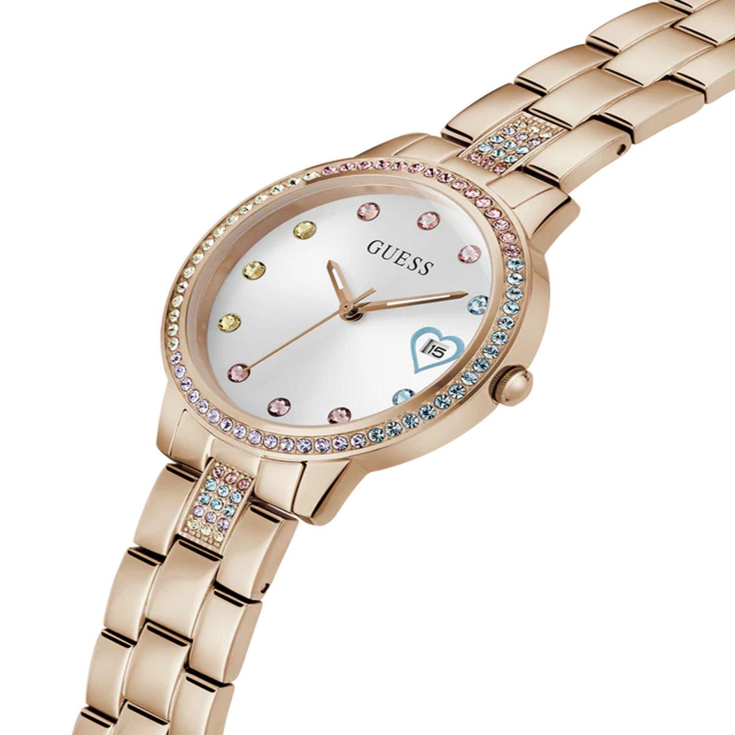 Reloj Guess Gw0657L3 Three Of Hearts Cuarzo Rose Gold-1
