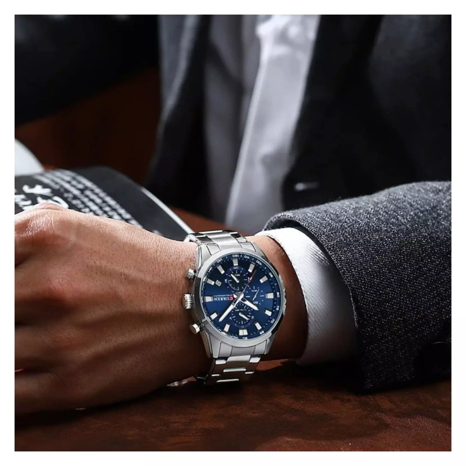 Reloj Curren KREC971903 Cuarzo Plata-2