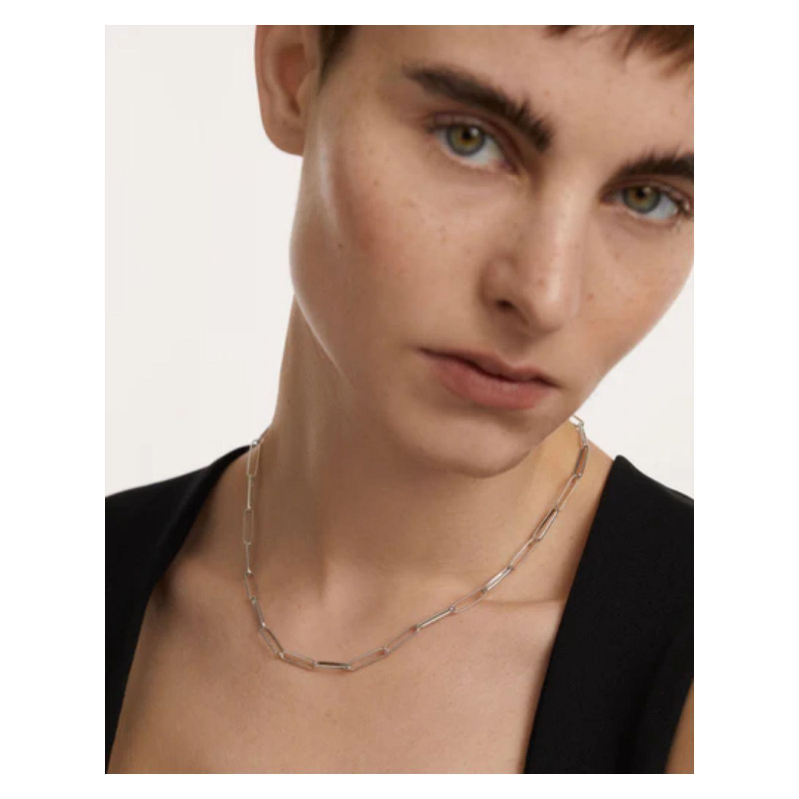 Collar PDPaola Co02-460-U Plateado Mujer-1