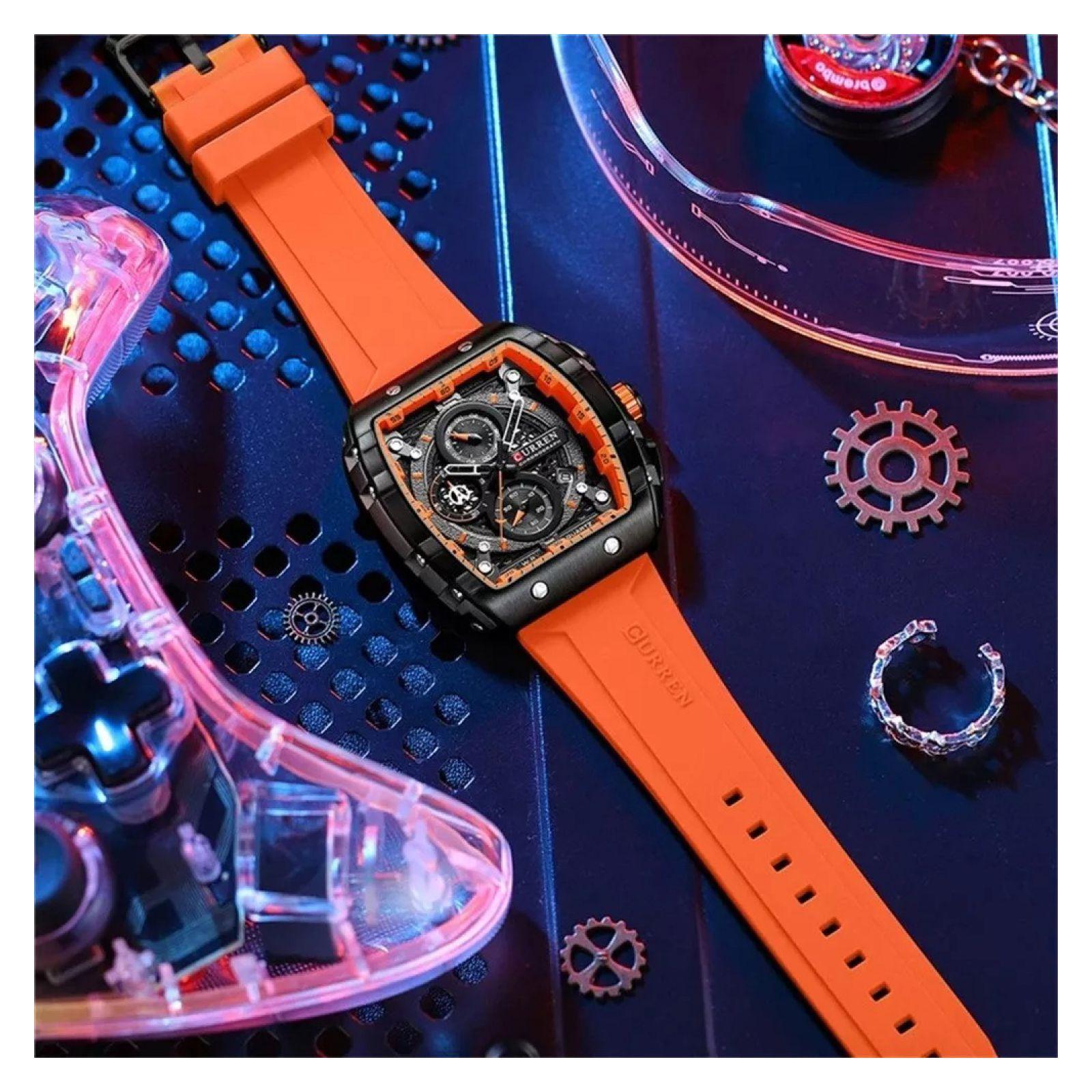 Reloj Curren KRED8213 Cuarzo Naranjo-2