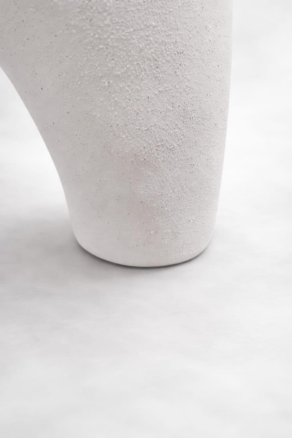 Jarron Decorativo Ceramico Blanco Humo-2