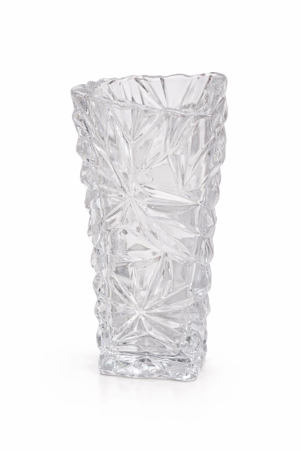 Florero de Vidrio Transparente Texturizado 25 cm-0