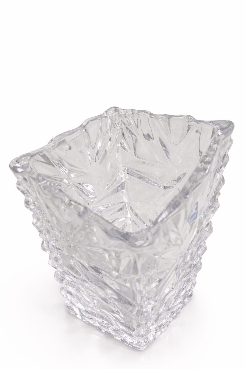 Florero de Vidrio Transparente Texturizado 25 cm-1