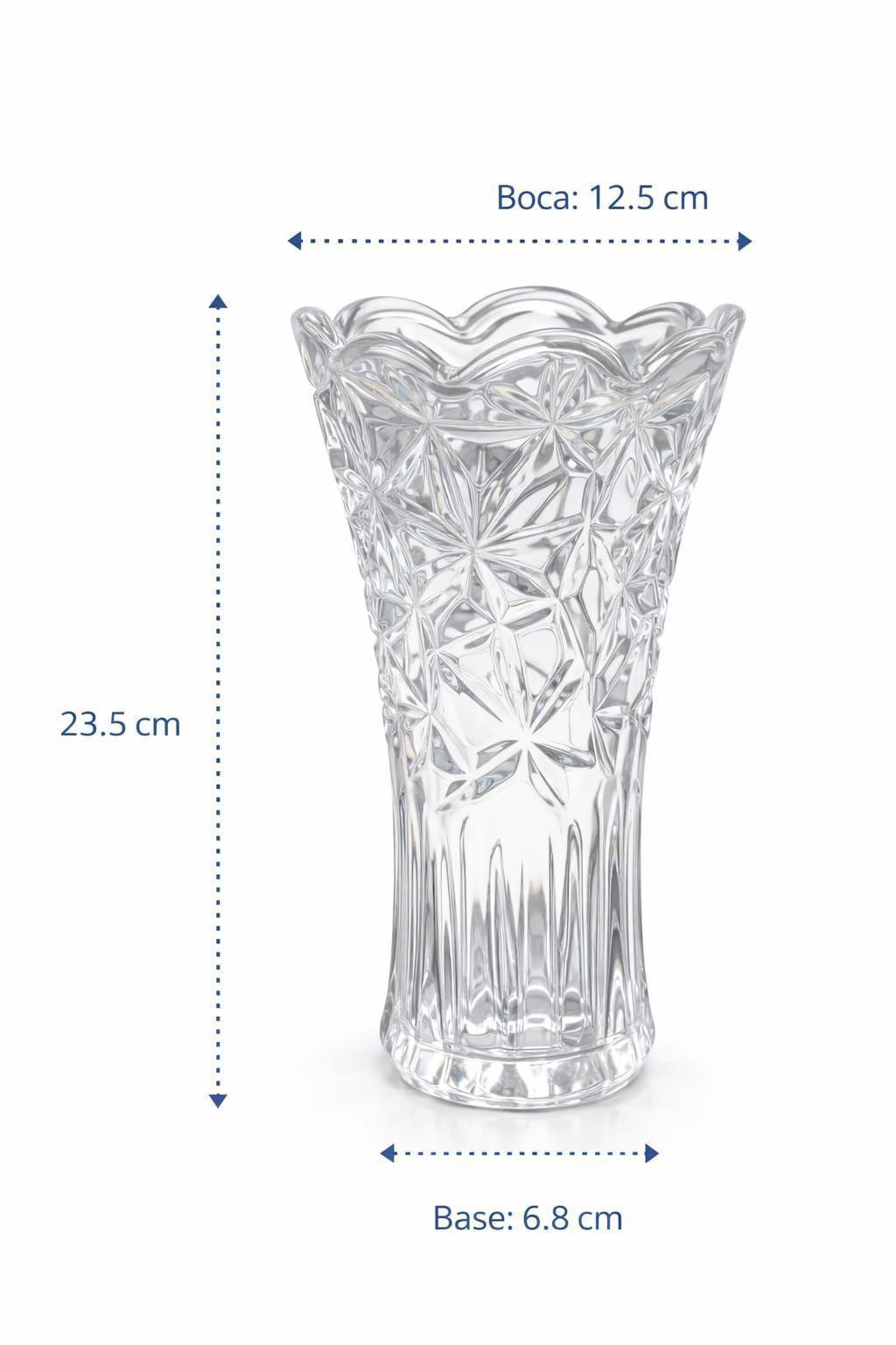 Florero de Vidrio Transparente Decorativo 23cm-3