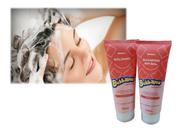 Shampoo Y Acondicionador antifrizz Bubbaluu Frutilla-2