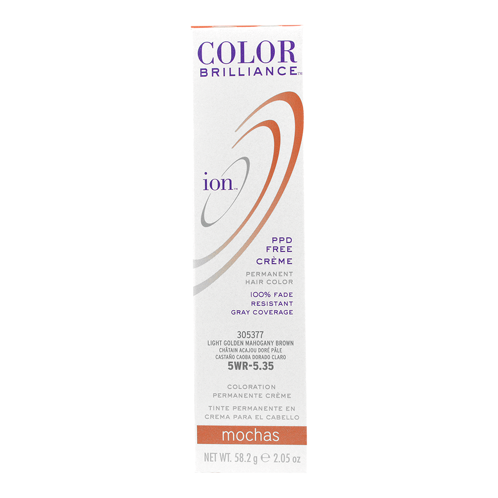 Tinte Permanente En Crema Ion 5.35 Castaño Caoba Dorado Claro-0