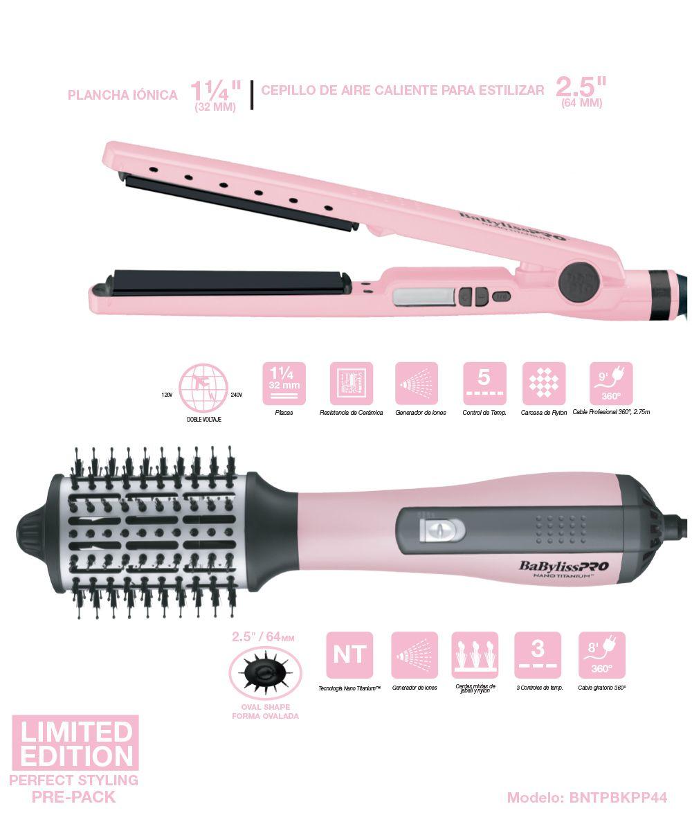 Kit Cepillo Secador Y Plancha 4091 Pink-5