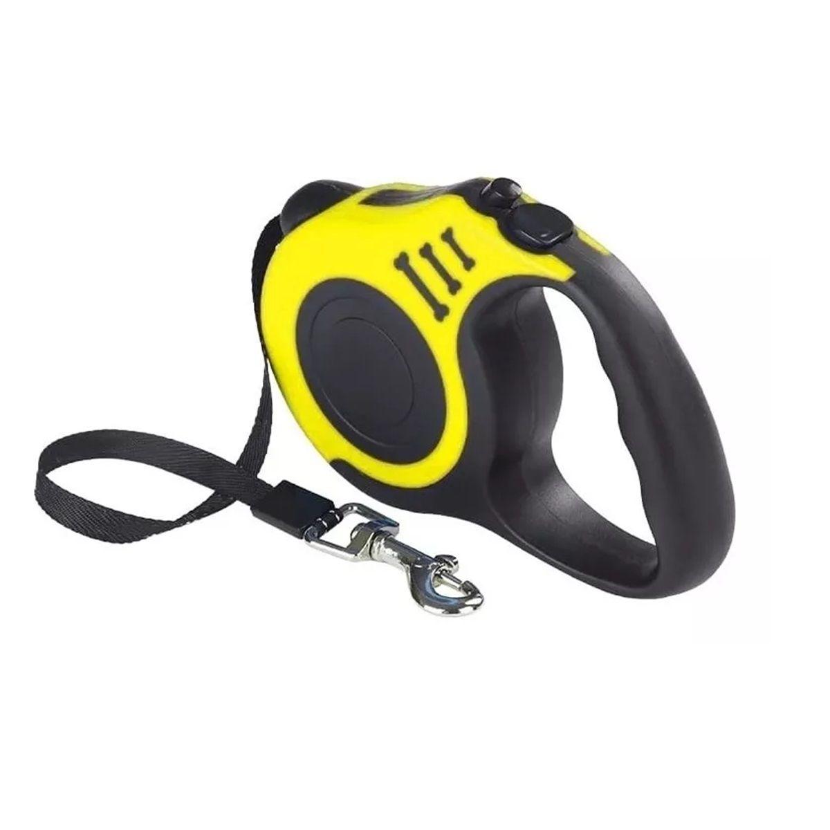 Correa De Perros Retráctil Amarillo-2