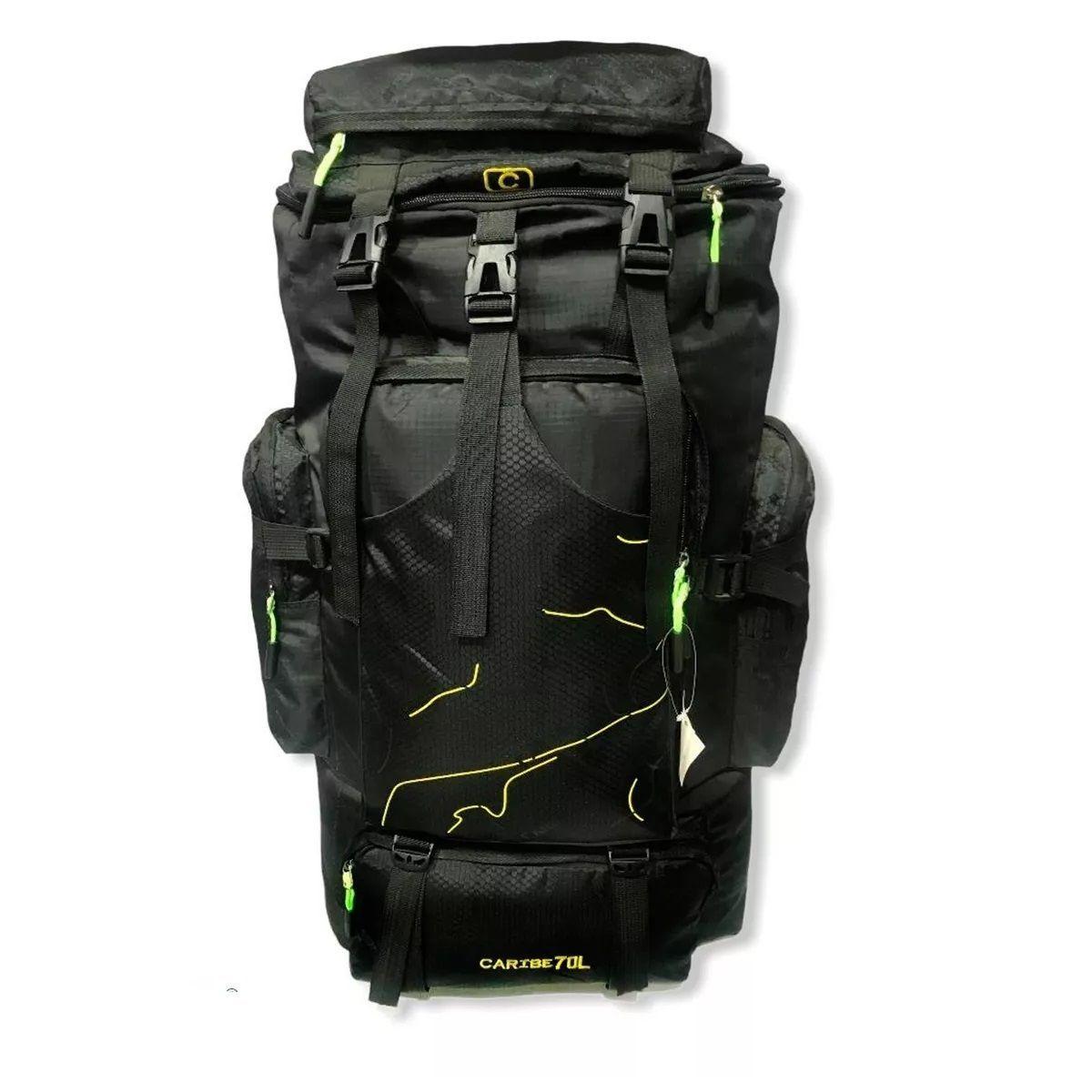 Mochila Camping Trekking 70 L Negro-0