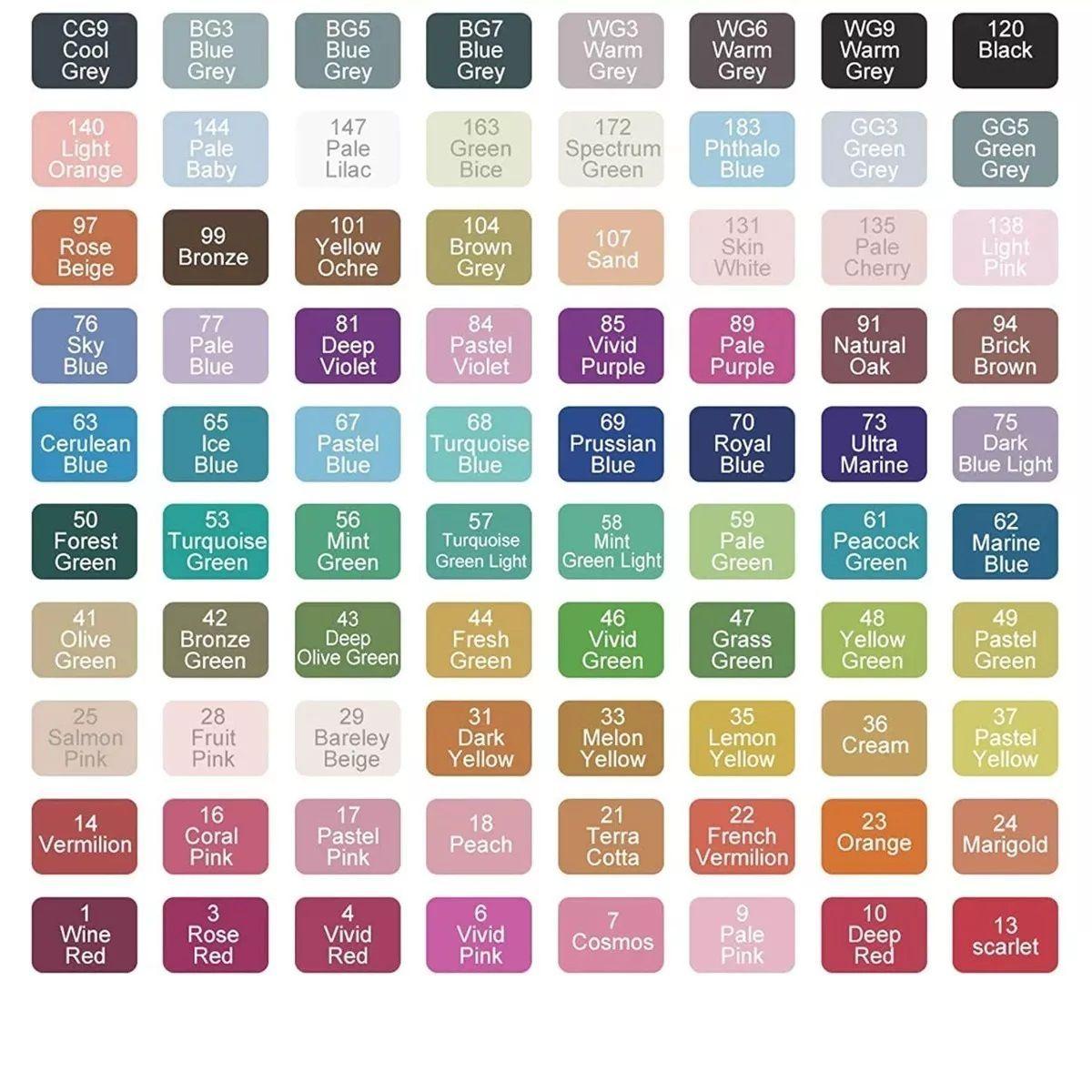 Set 80 Marcadores Doble Punta Con Estuche-3